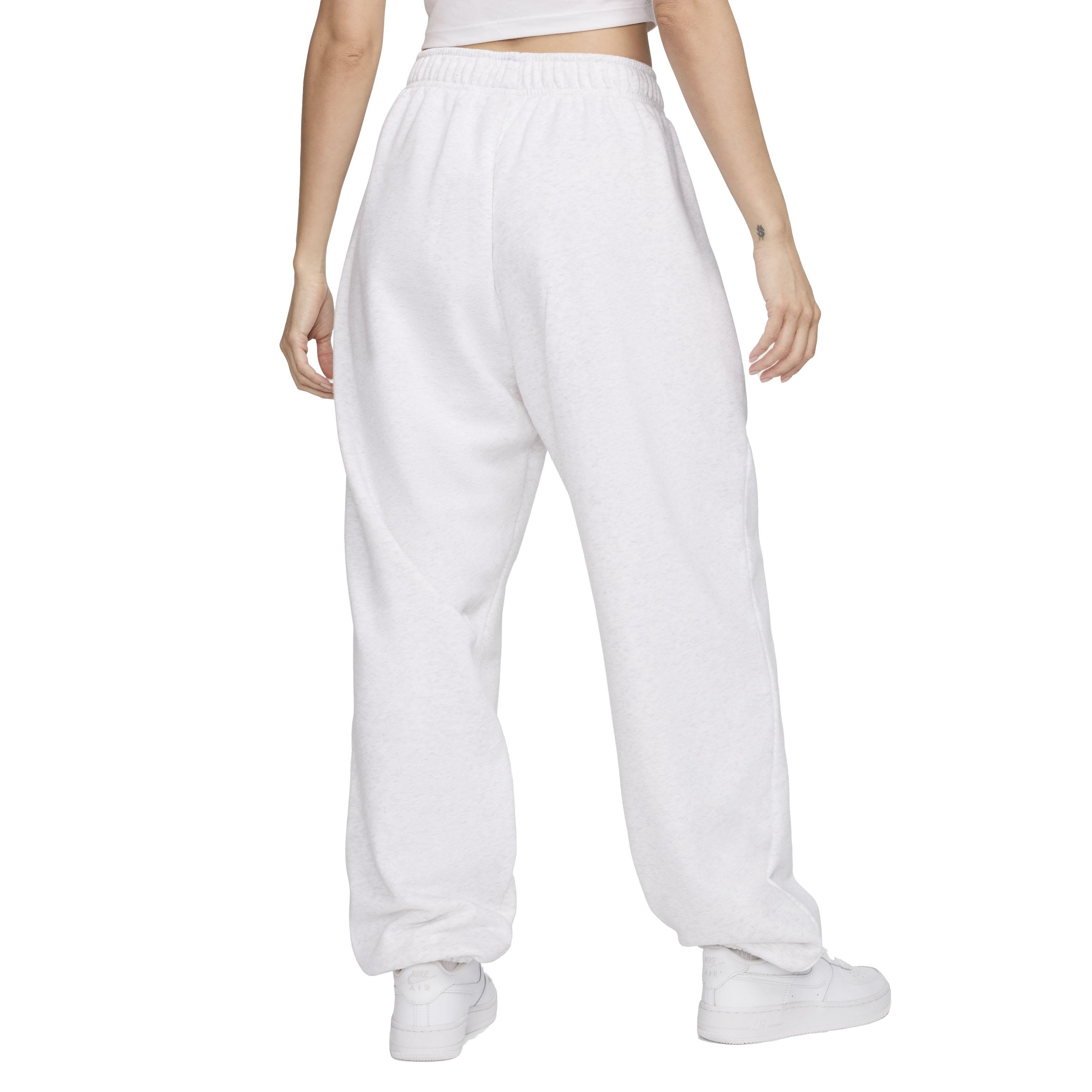 Nike Women's Sportswear Club Fleece Mid-Rise Oversized Sweatpants - WHITE Thumbnail View 2