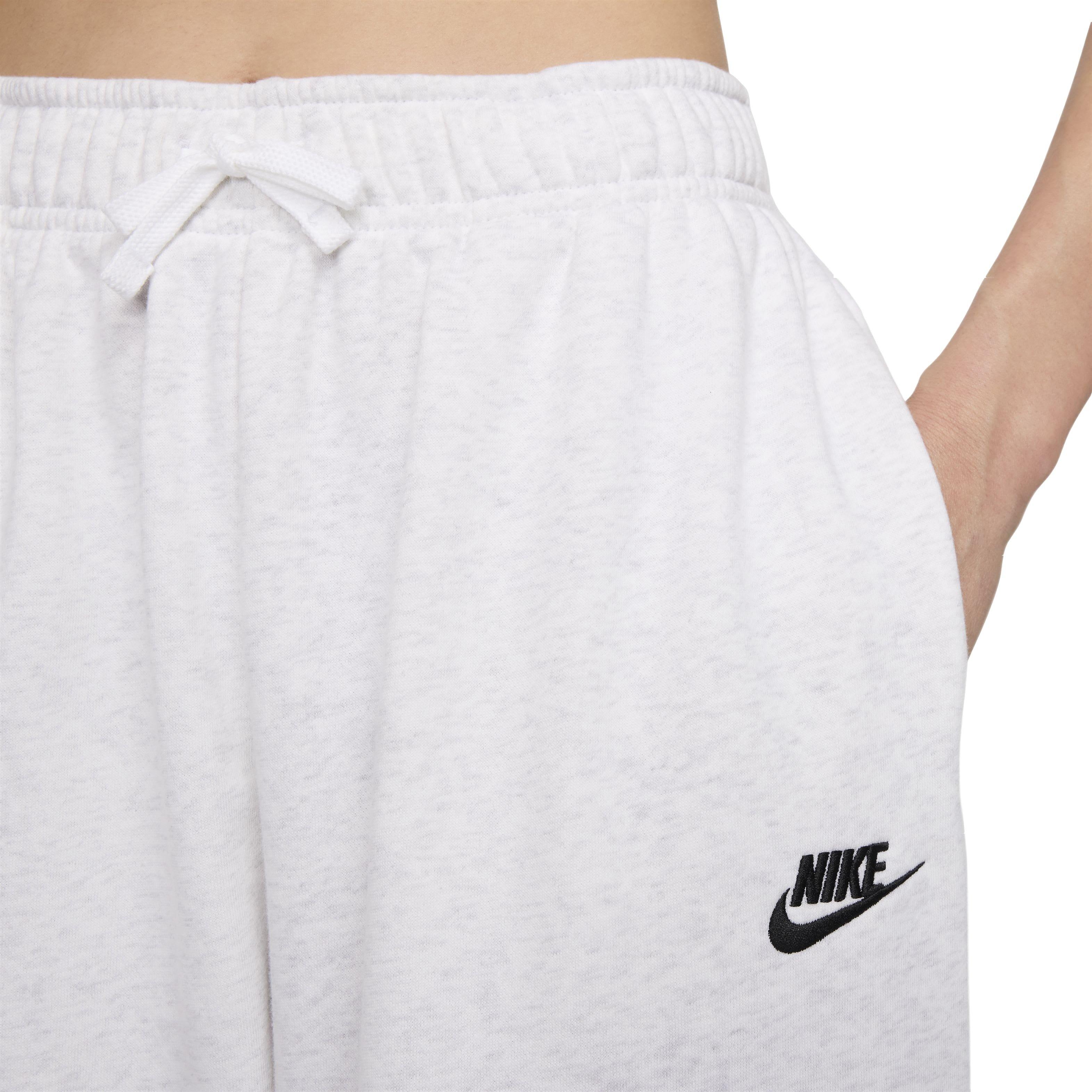 Nike Women's Sportswear Club Fleece Mid-Rise Oversized Sweatpants - WHITE Thumbnail View 3