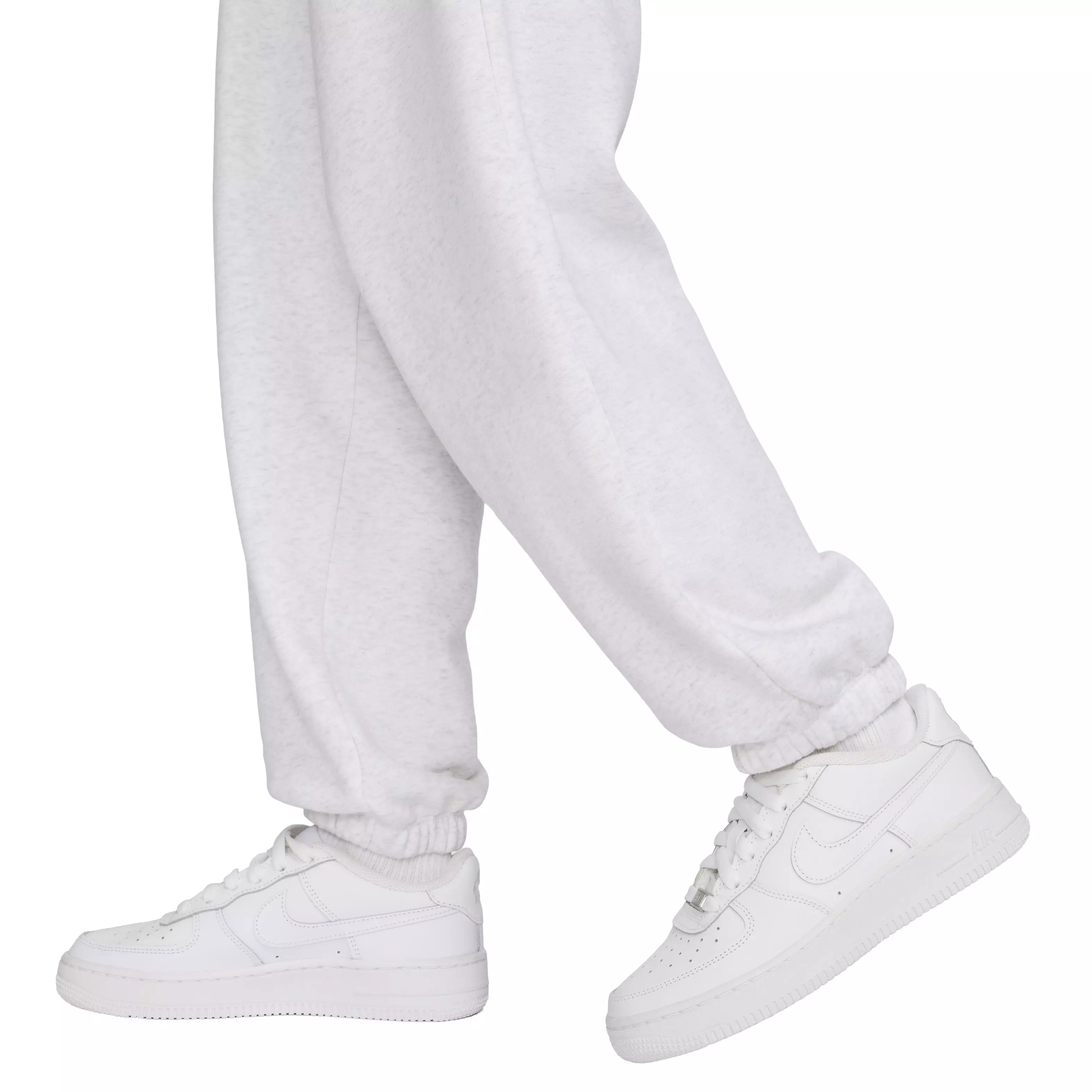 Nike Women's Sportswear Club Fleece Mid-Rise Oversized Sweatpants - WHITE