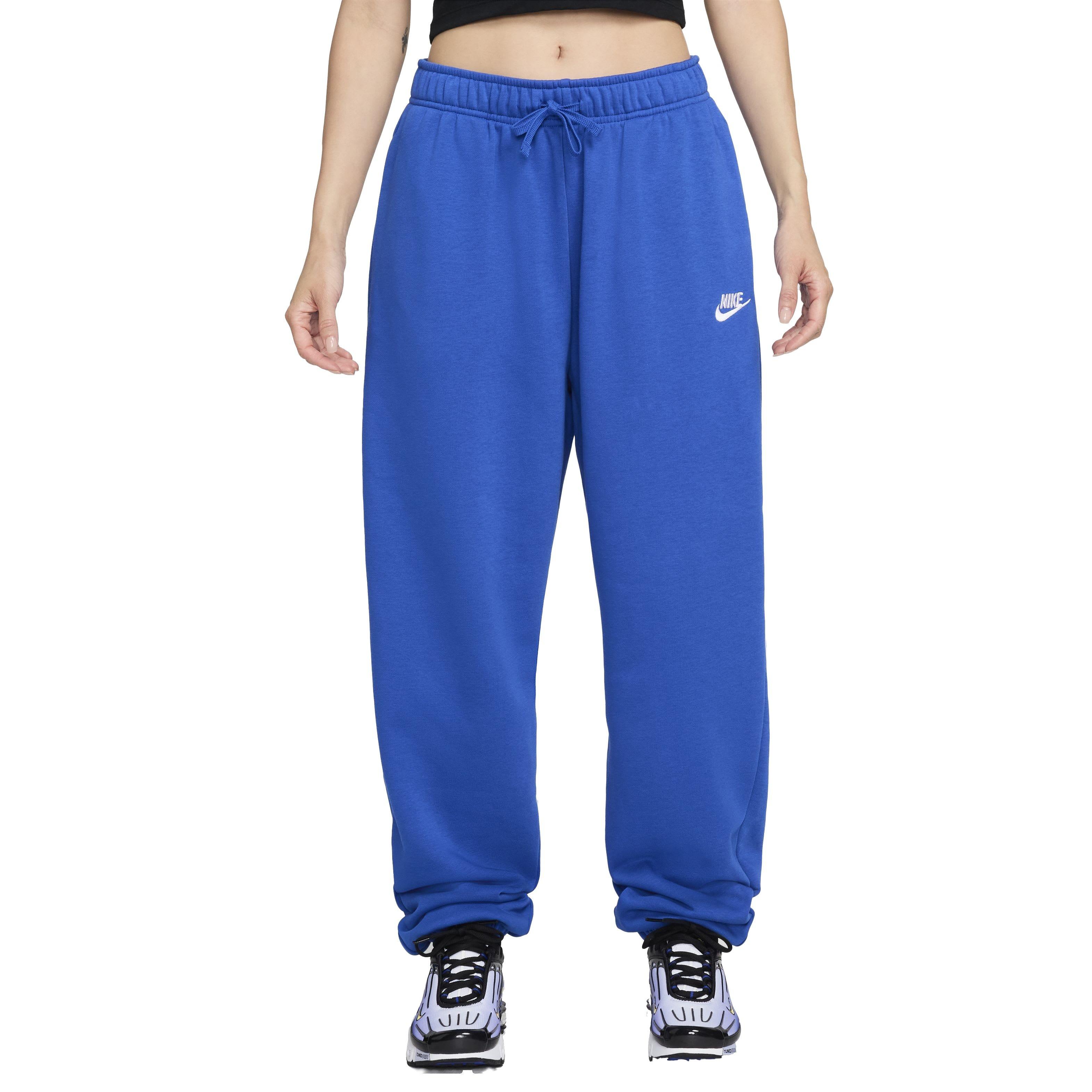 Nike Women's Sportswear Club Fleece Mid-Rise Oversized Sweatpants - BLUE Thumbnail View 1
