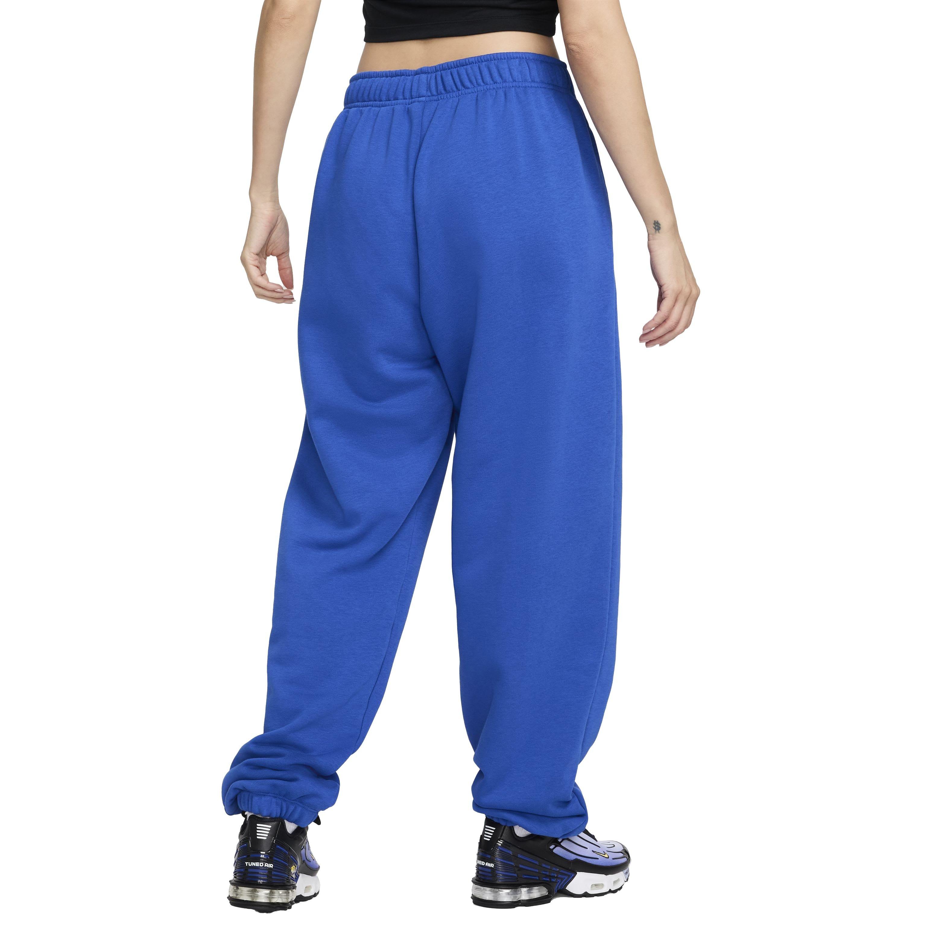 Nike Women's Sportswear Club Fleece Mid-Rise Oversized Sweatpants - BLUE Thumbnail View 2