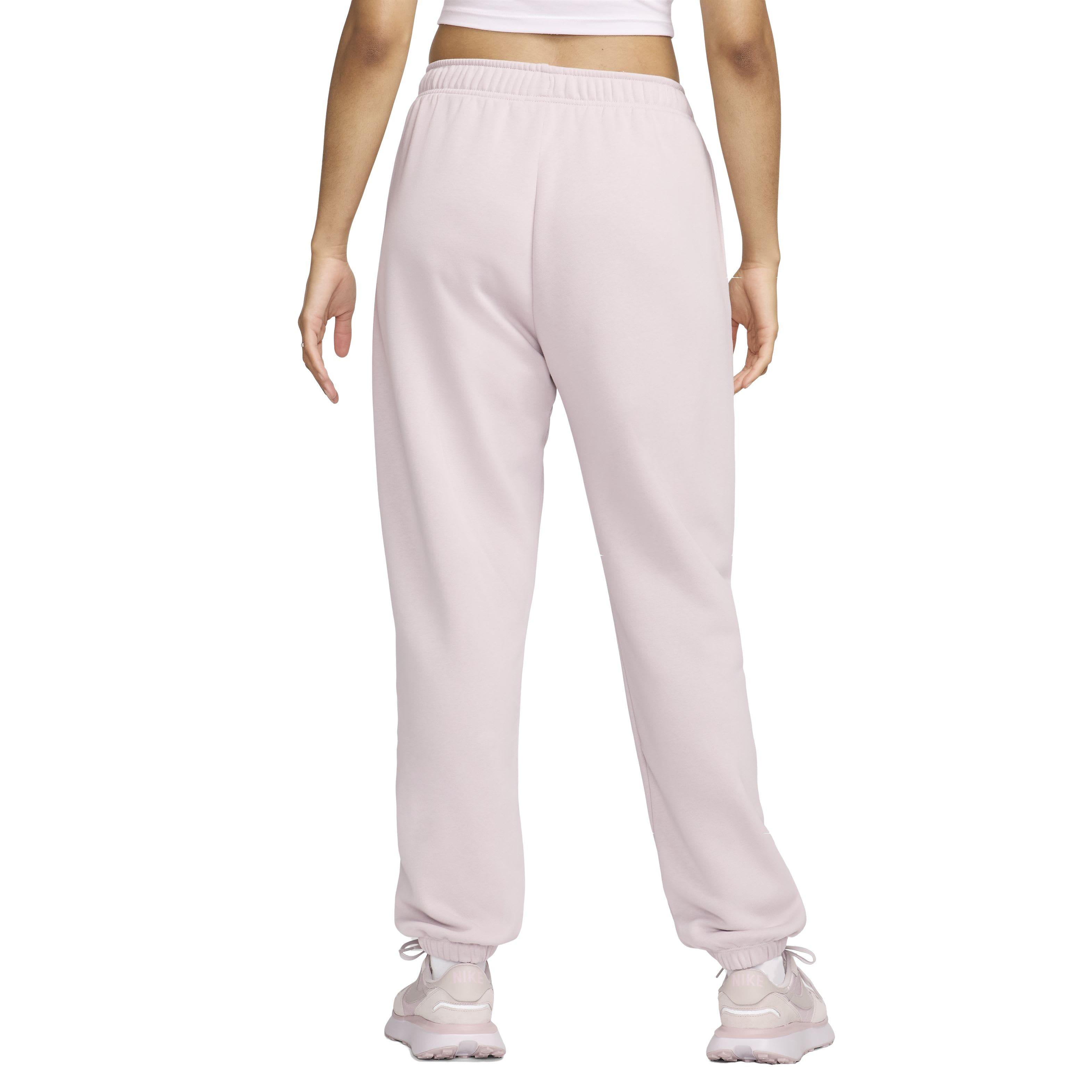 Nike Women's Sportswear Club Fleece Mid-Rise Oversized Sweatpants - LIGHT PURPLE Thumbnail View 2
