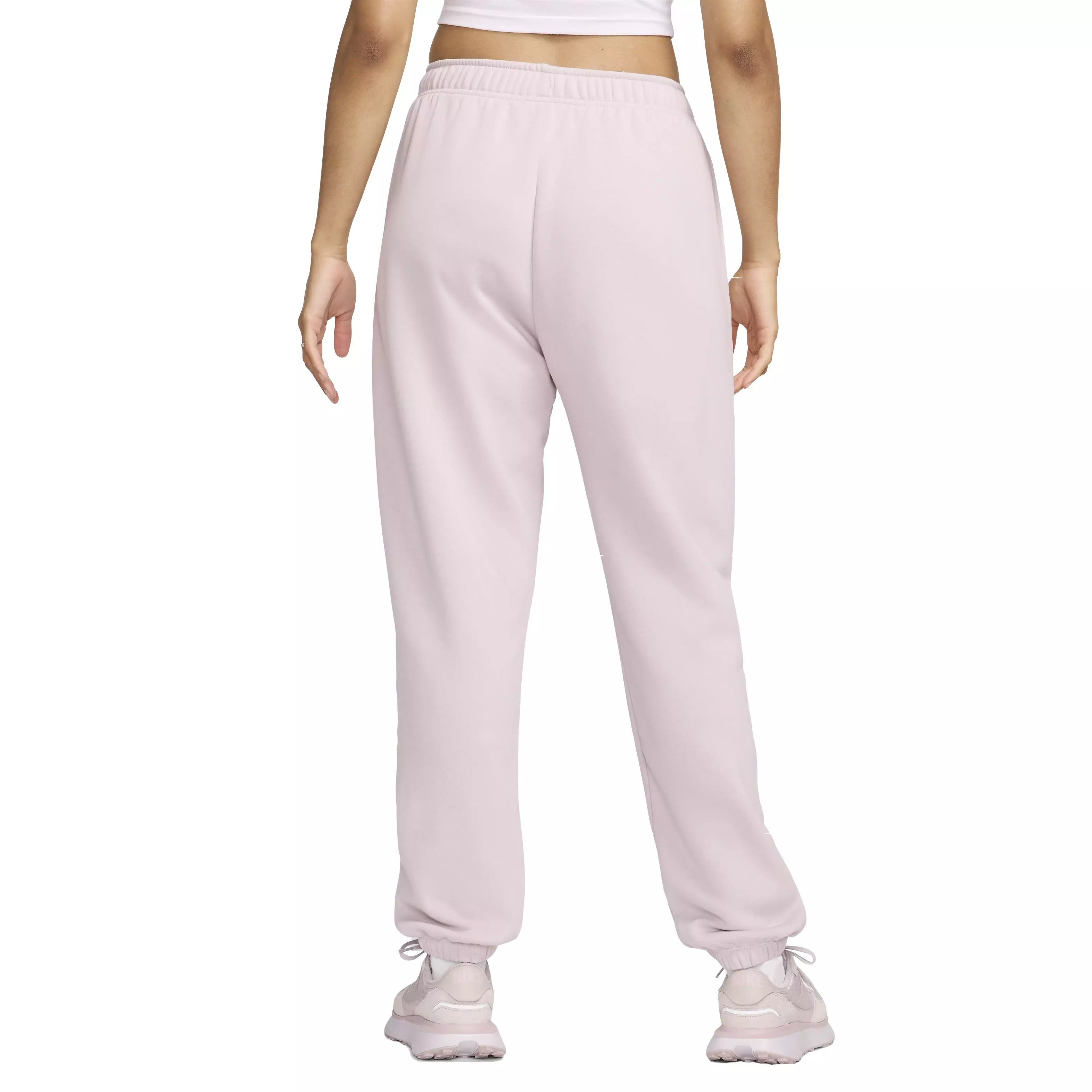 Nike Women's Sportswear Club Fleece Mid-Rise Oversized Sweatpants - LIGHT PURPLE