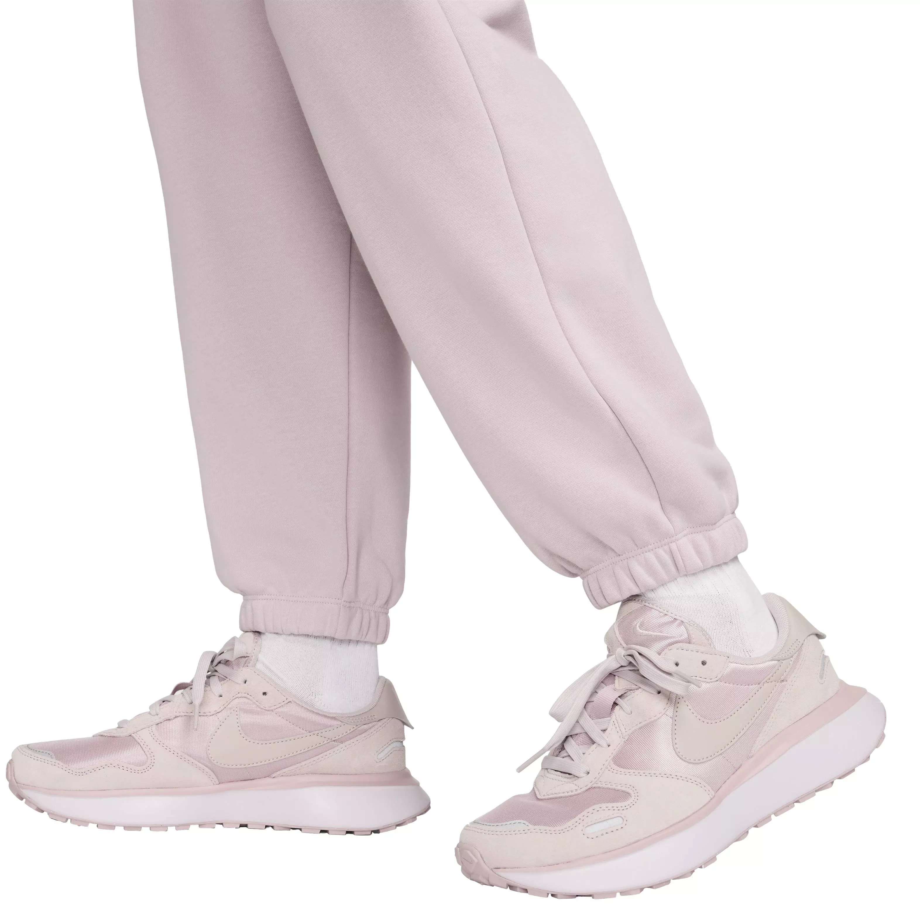 Nike Women's Sportswear Club Fleece Mid-Rise Oversized Sweatpants - LIGHT PURPLE