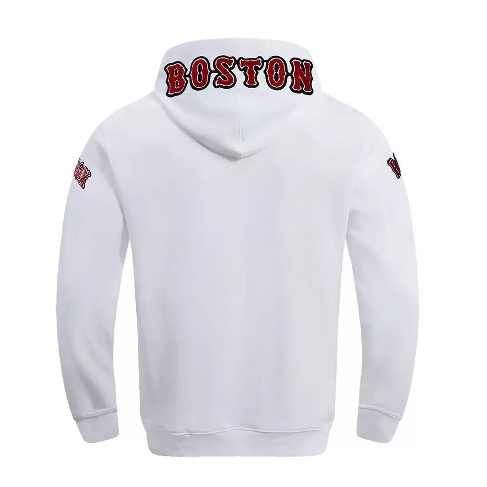 Pro Standard Men's MLB Boston Red Sox Chenille Pullover Hoodie - WHITE