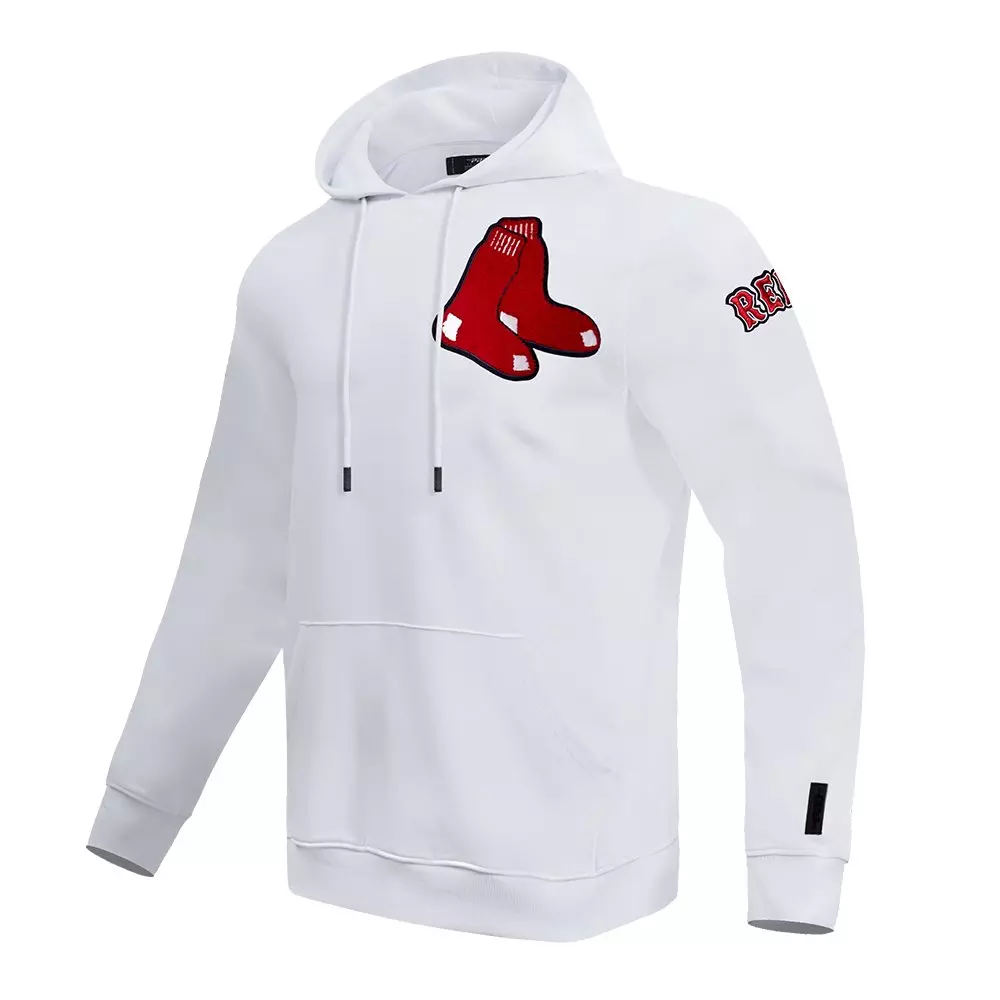 Pro Standard Men's MLB Boston Red Sox Chenille Pullover Hoodie - WHITE