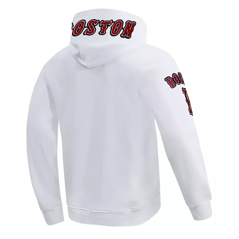 Pro Standard Men's MLB Boston Red Sox Chenille Pullover Hoodie - WHITE