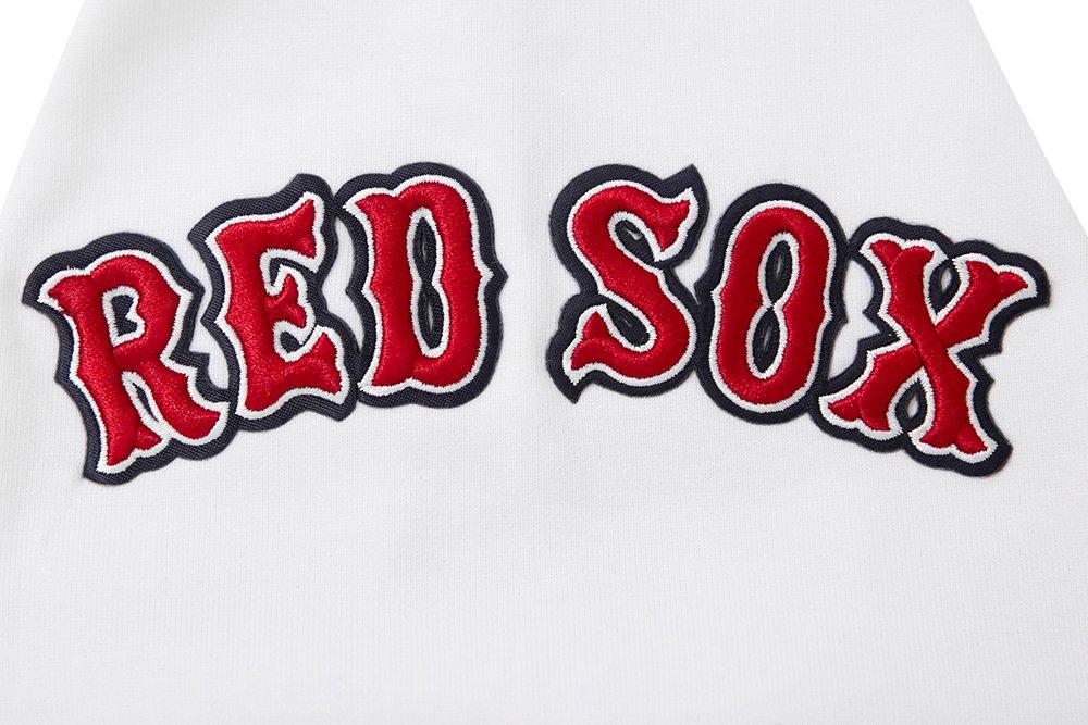 Pro Standard Men's MLB Boston Red Sox Chenille Pullover Hoodie - WHITE Thumbnail View 5