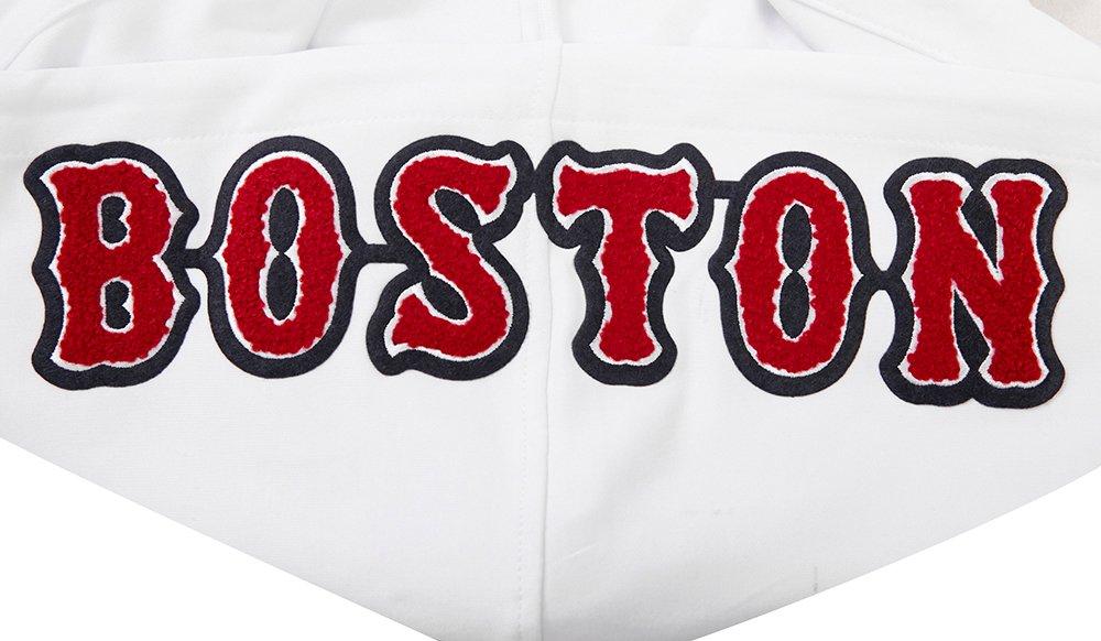 Pro Standard Men's MLB Boston Red Sox Chenille Pullover Hoodie - WHITE Thumbnail View 6