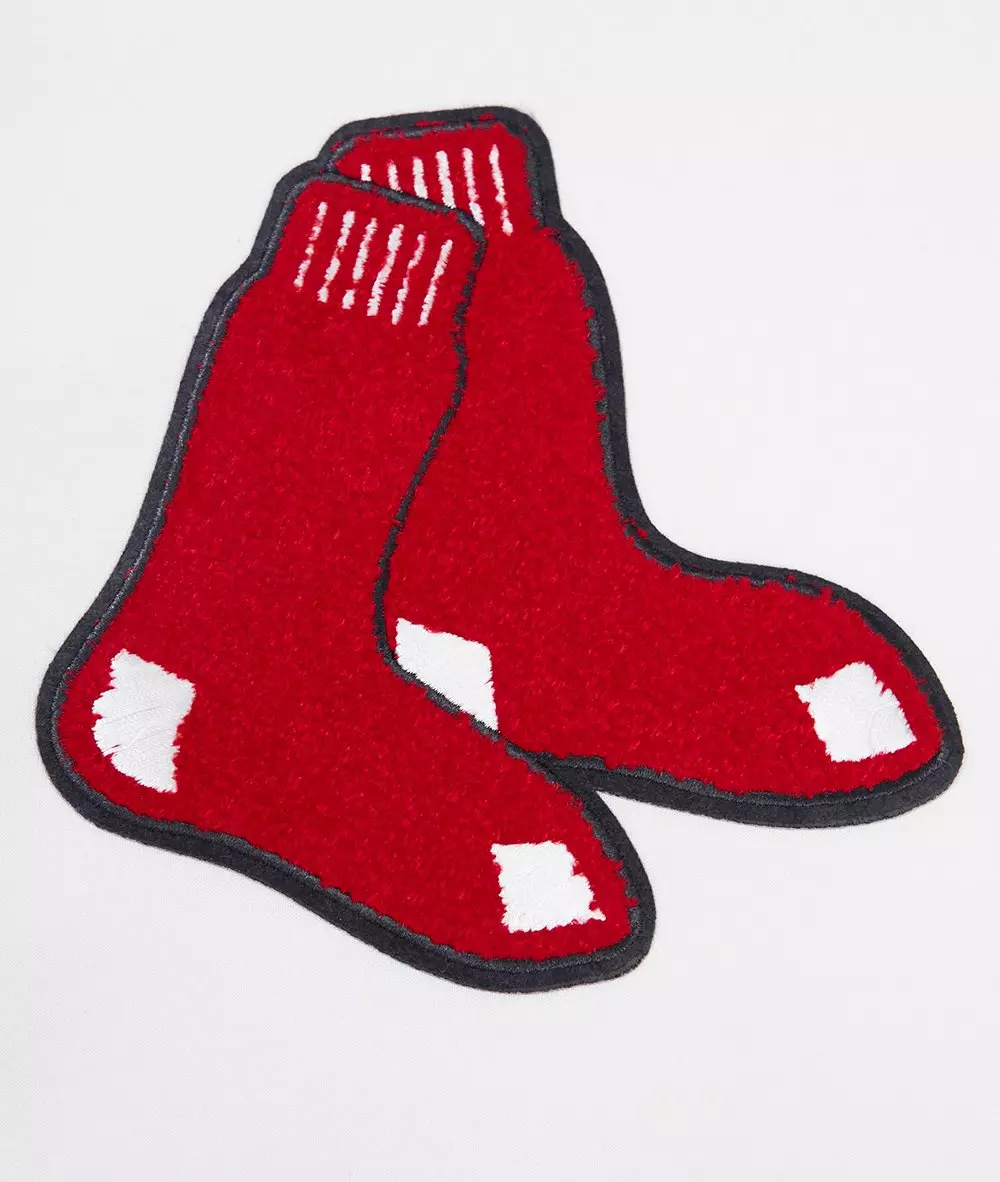 Pro Standard Men's MLB Boston Red Sox Chenille Pullover Hoodie - WHITE