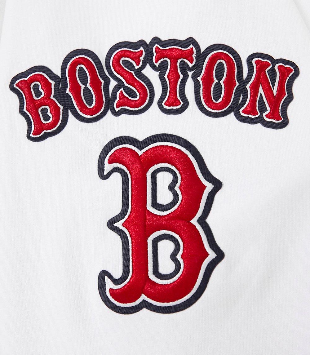 Pro Standard Men's MLB Boston Red Sox Chenille Pullover Hoodie - WHITE Thumbnail View 8