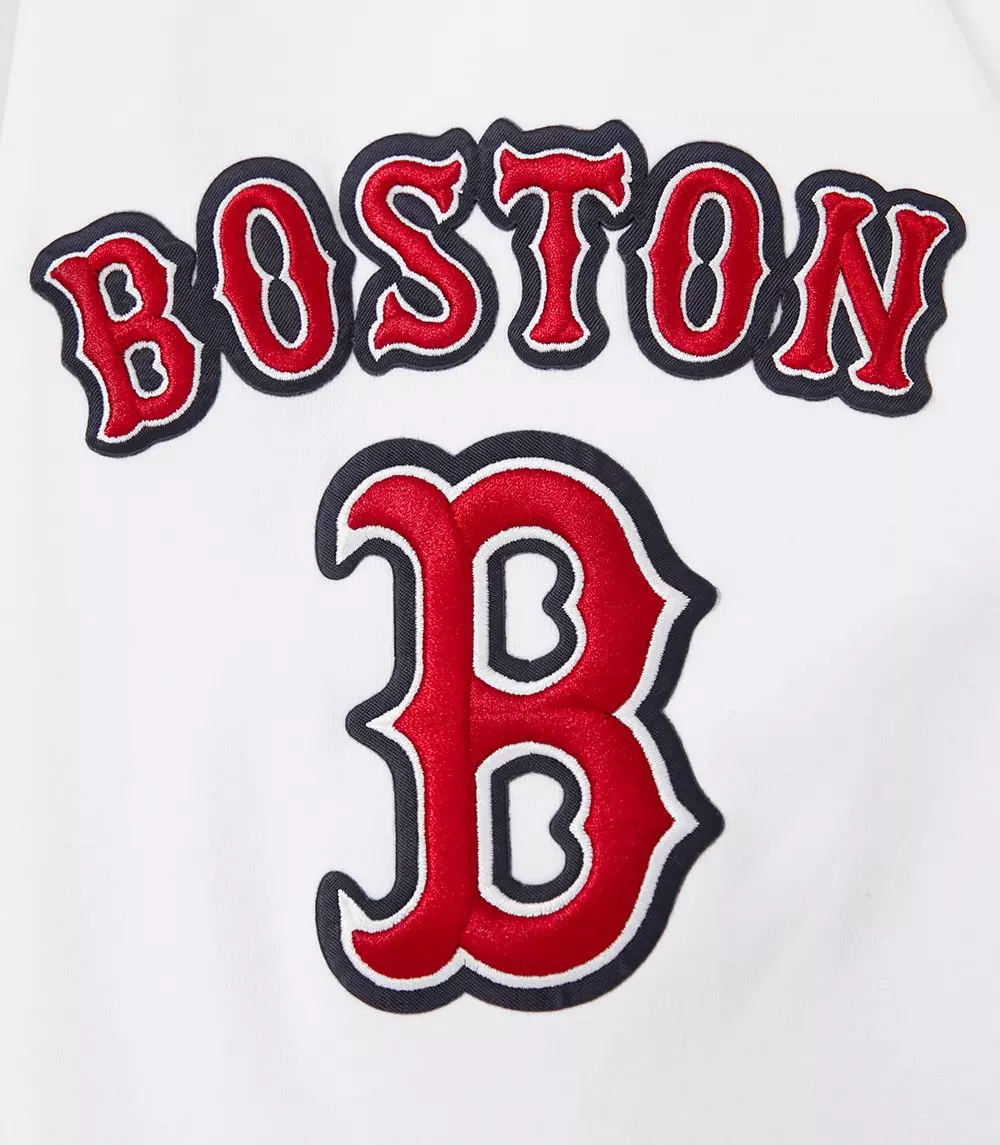 Pro Standard Men's MLB Boston Red Sox Chenille Pullover Hoodie - WHITE