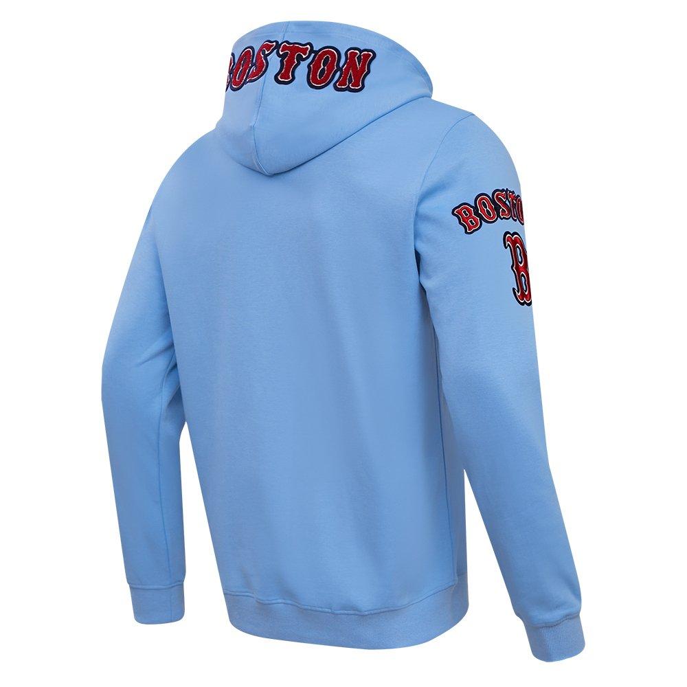 Pro Standard Men's MLB Boston Red Sox Chenille Pullover Hoodie - BLUE Thumbnail View 4