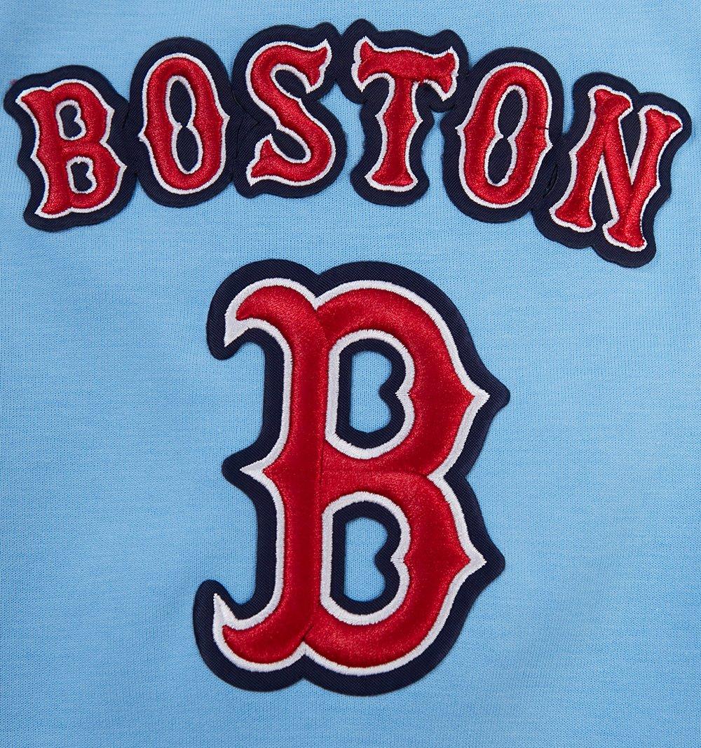 Pro Standard Men's MLB Boston Red Sox Chenille Pullover Hoodie - BLUE Thumbnail View 8