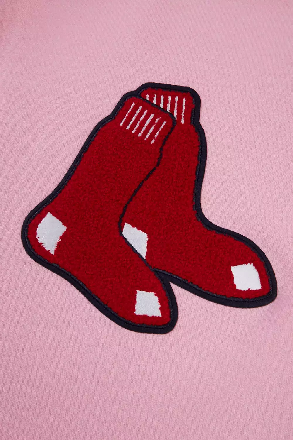 Pro Standard Men's MLB Boston Red Sox Chenille Pullover Hoodie - PINK