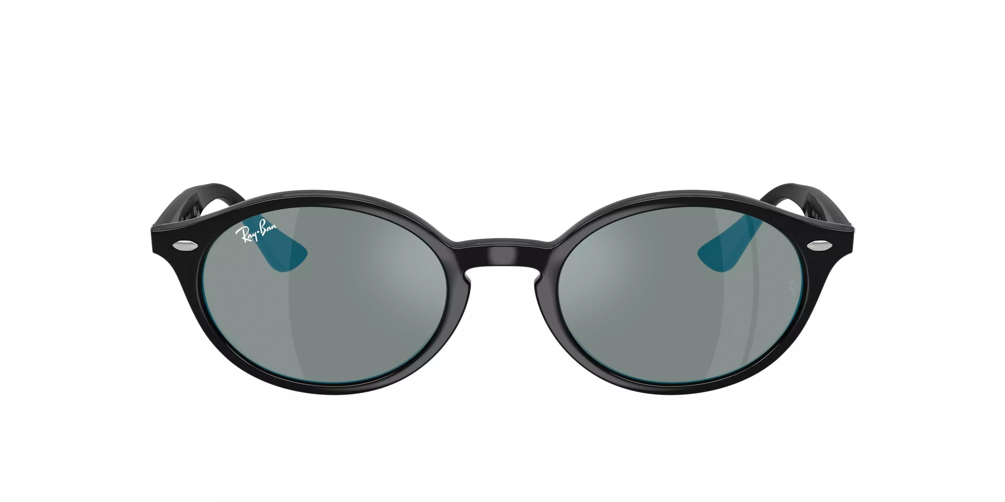 Ray-Ban RB4315 Brown Mirror Turchese Sunglasses &ndash; Black - BLACK/BLUE