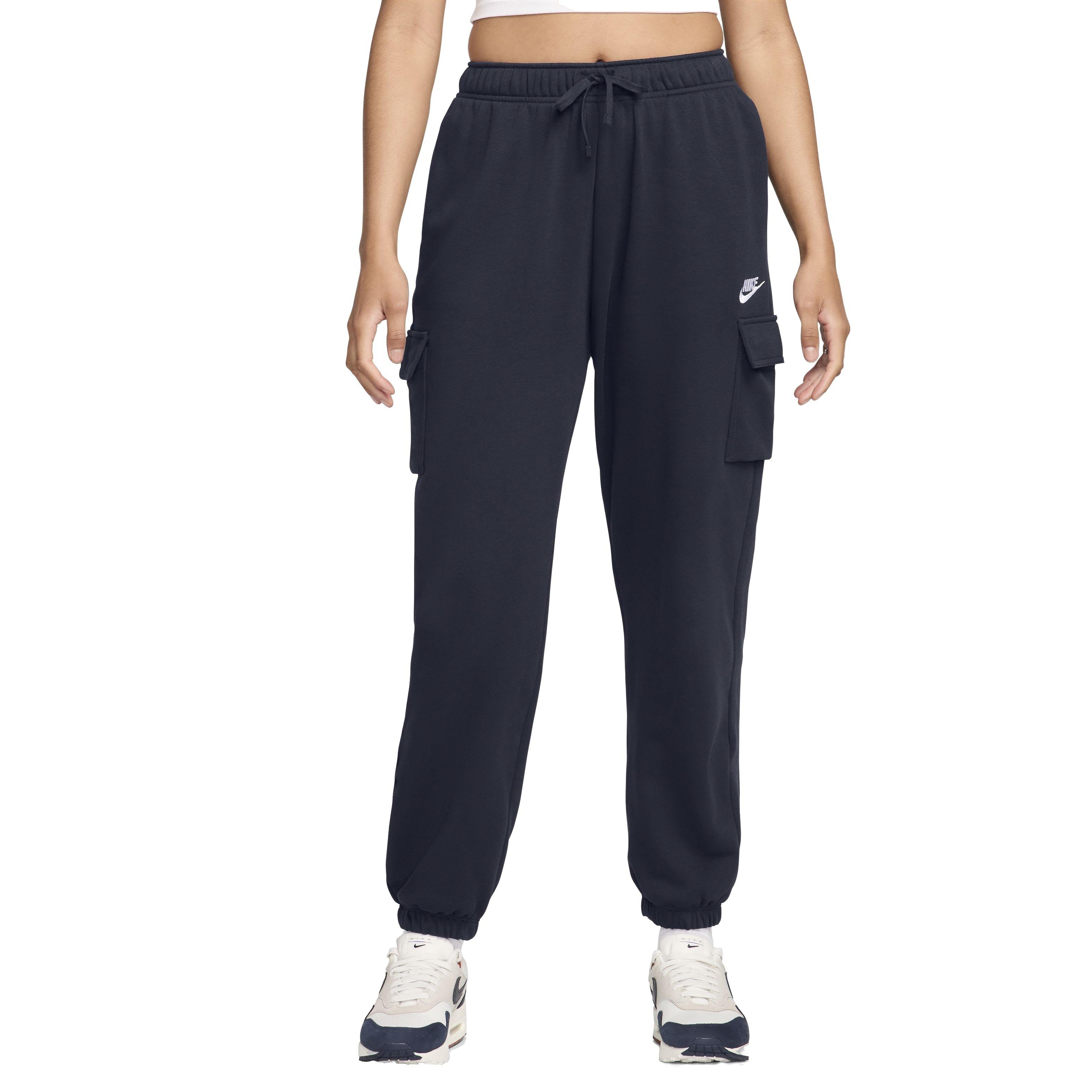 Nike Women's Sportswear Club Fleece Mid-Rise Oversized Cargo Sweatpants - Blue - BLUE Thumbnail View 1