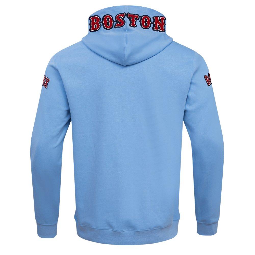 Pro Standard Men's MLB Boston Red Sox Classic Chenille Full-Zip Hooded Jacket - BLUE Thumbnail View 2