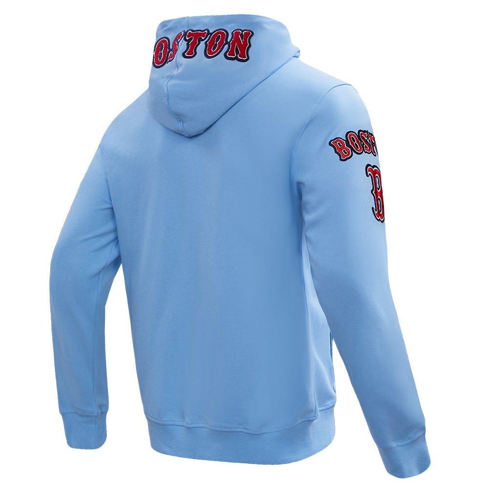 Pro Standard Men's MLB Boston Red Sox Classic Chenille Full-Zip Hooded Jacket - BLUE Thumbnail View 4
