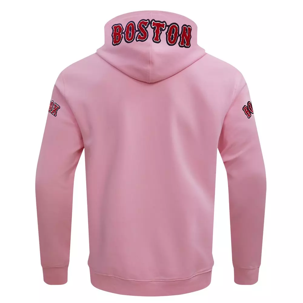 Pro Standard Men's MLB Boston Red Sox Classic Chenille Full-Zip Hooded Jacket - PINK