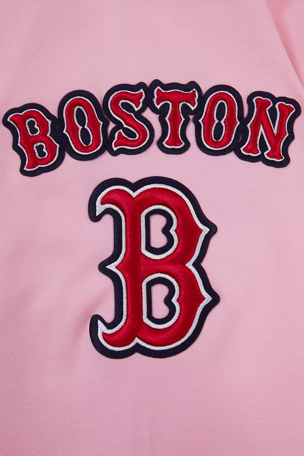 Pro Standard Men's MLB Boston Red Sox Classic Chenille Full-Zip Hooded Jacket - PINK