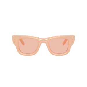Ray-Ban Wayfarer Puffer Dark Pink Sunglasses &ndash; Polished Solid Nude