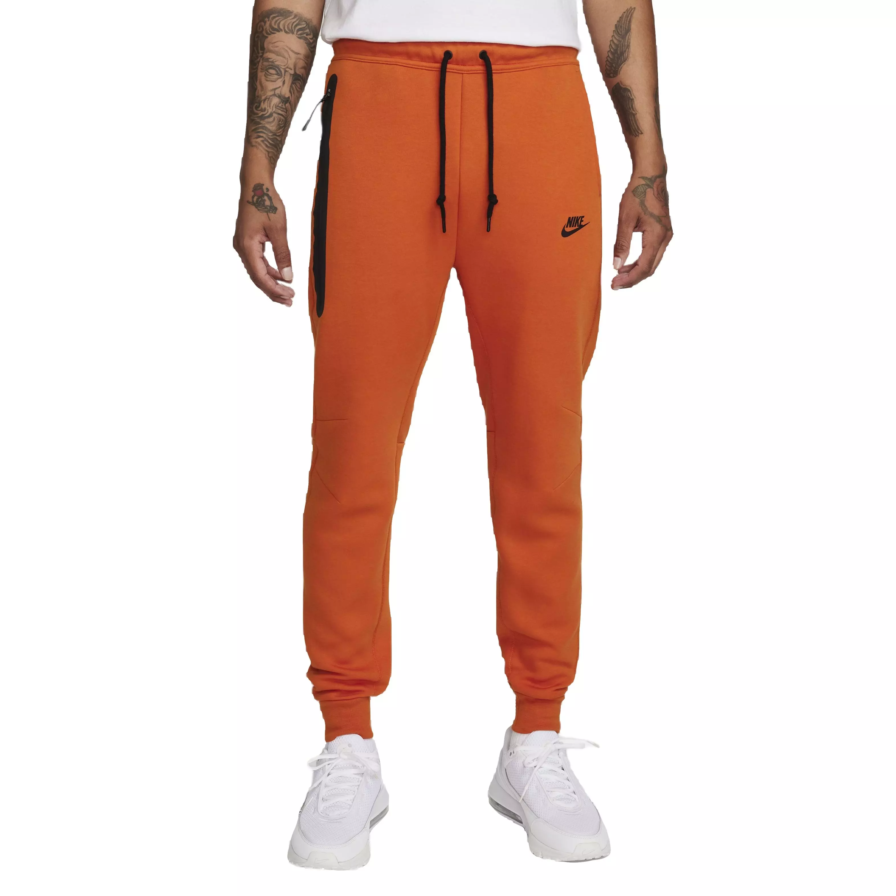 Nike Men's Sportswear Tech Fleece Slim Fit Joggers-Orange - ORANGE