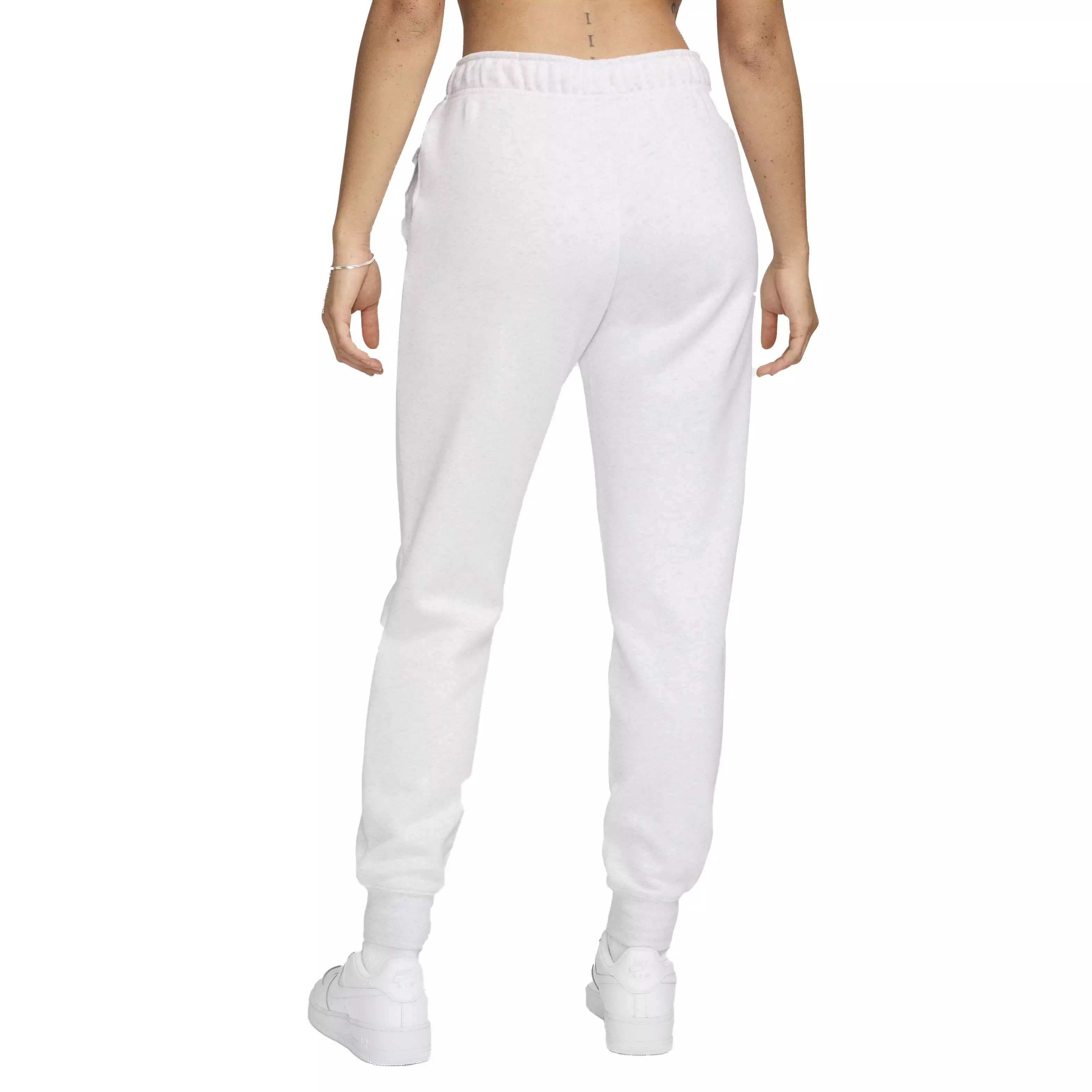 Nike Women's Sportswear Club Fleece Mid-Rise Joggers - WHITE