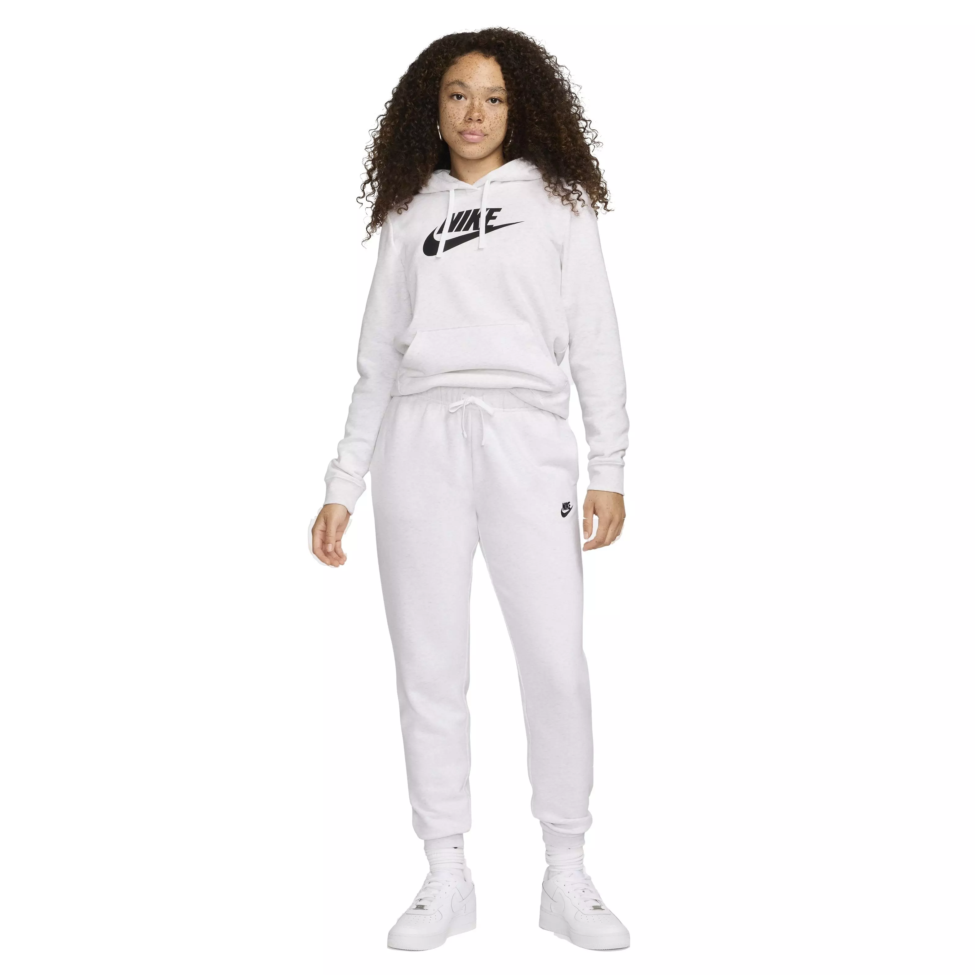 Nike Women's Sportswear Club Fleece Mid-Rise Joggers - WHITE