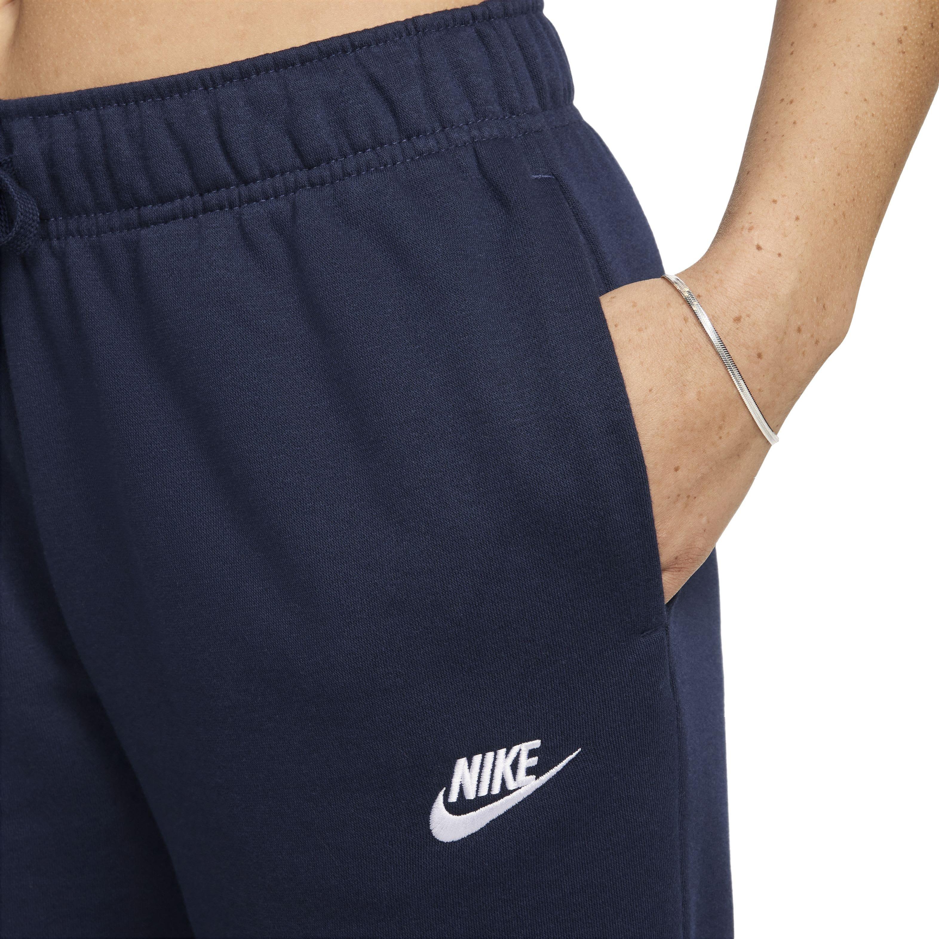 Nike Women's Sportswear Club Fleece Mid-Rise Joggers - BLUE Thumbnail View 3