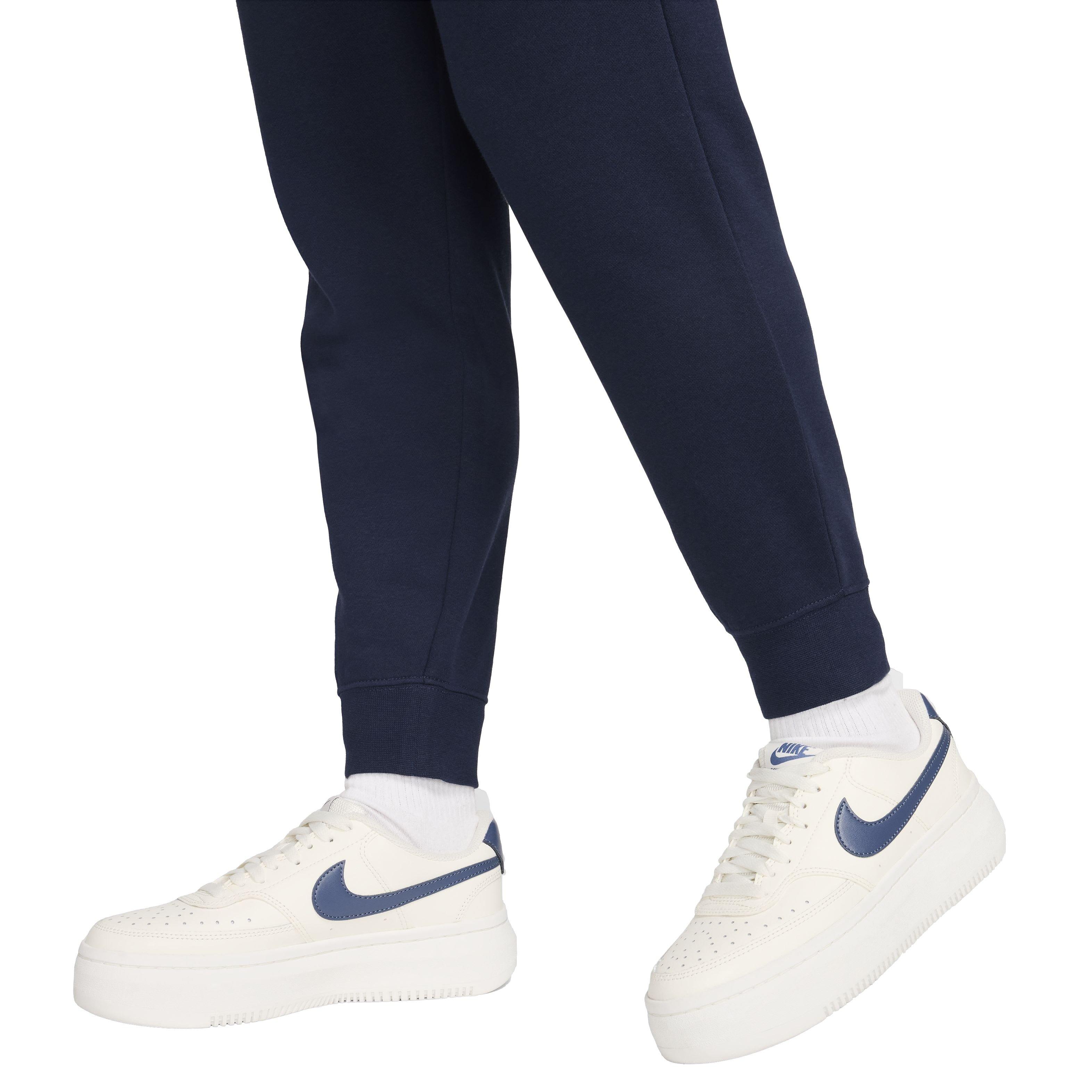 Nike Women's Sportswear Club Fleece Mid-Rise Joggers - BLUE Thumbnail View 4