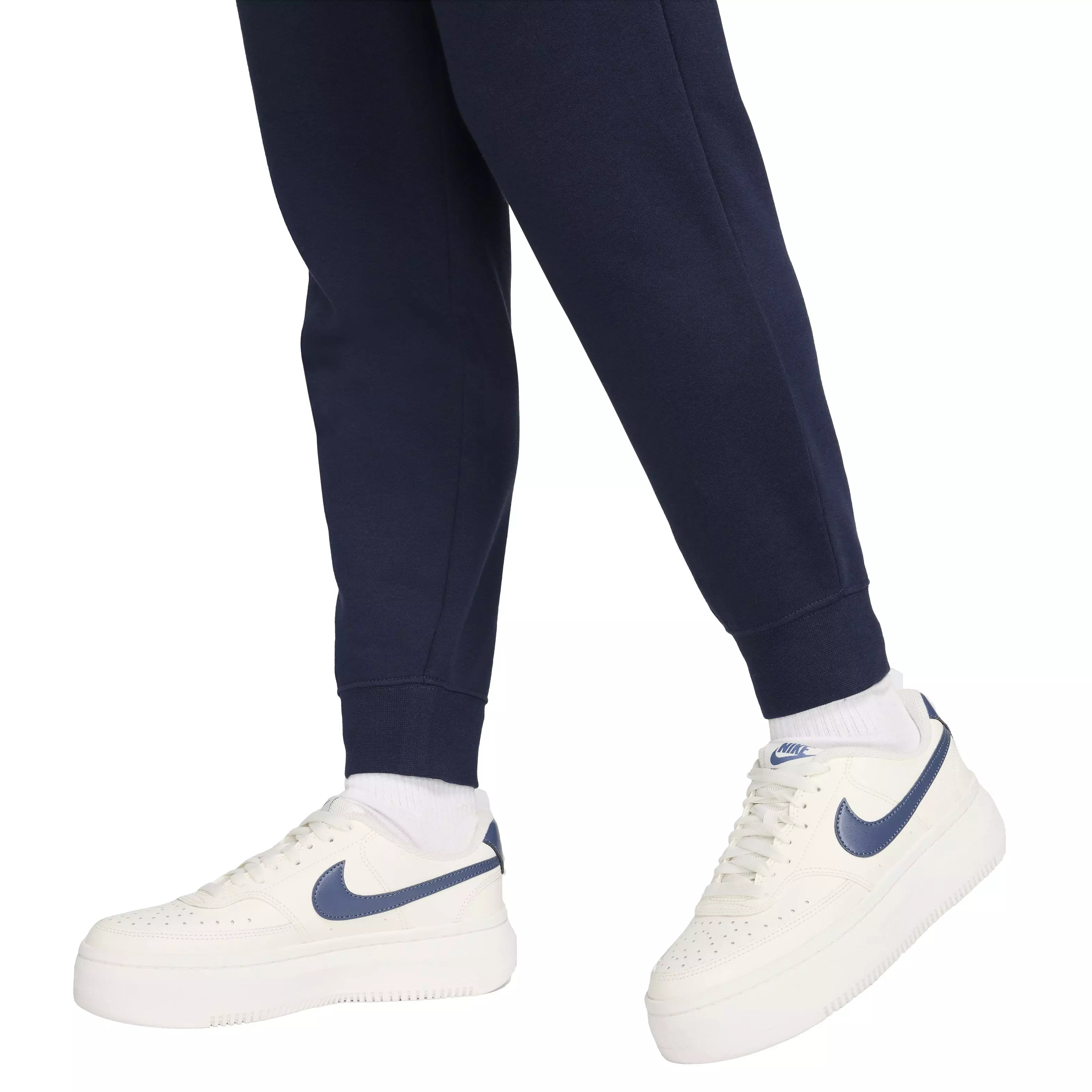 Nike Women's Sportswear Club Fleece Mid-Rise Joggers - BLUE