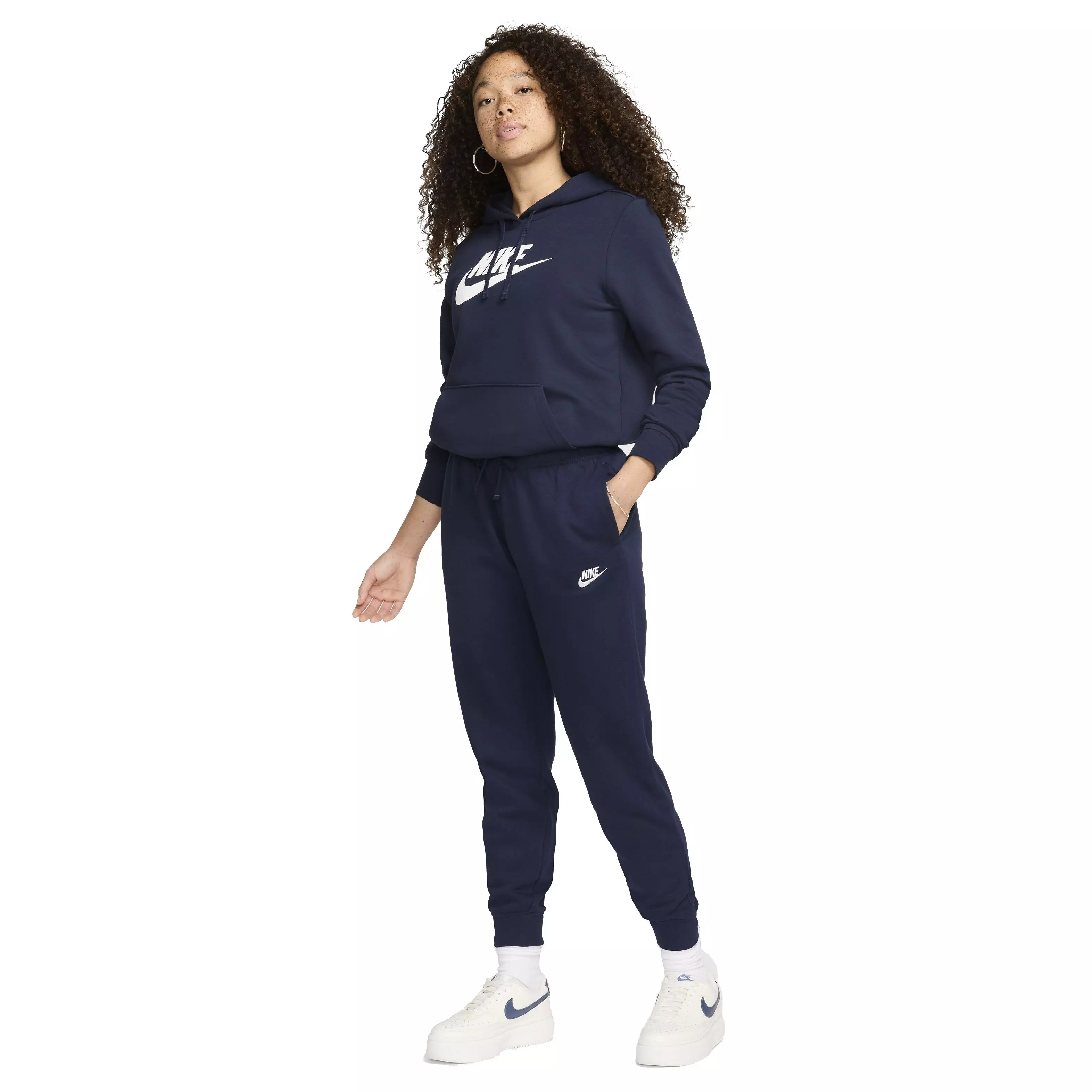 Nike Women's Sportswear Club Fleece Mid-Rise Joggers - BLUE