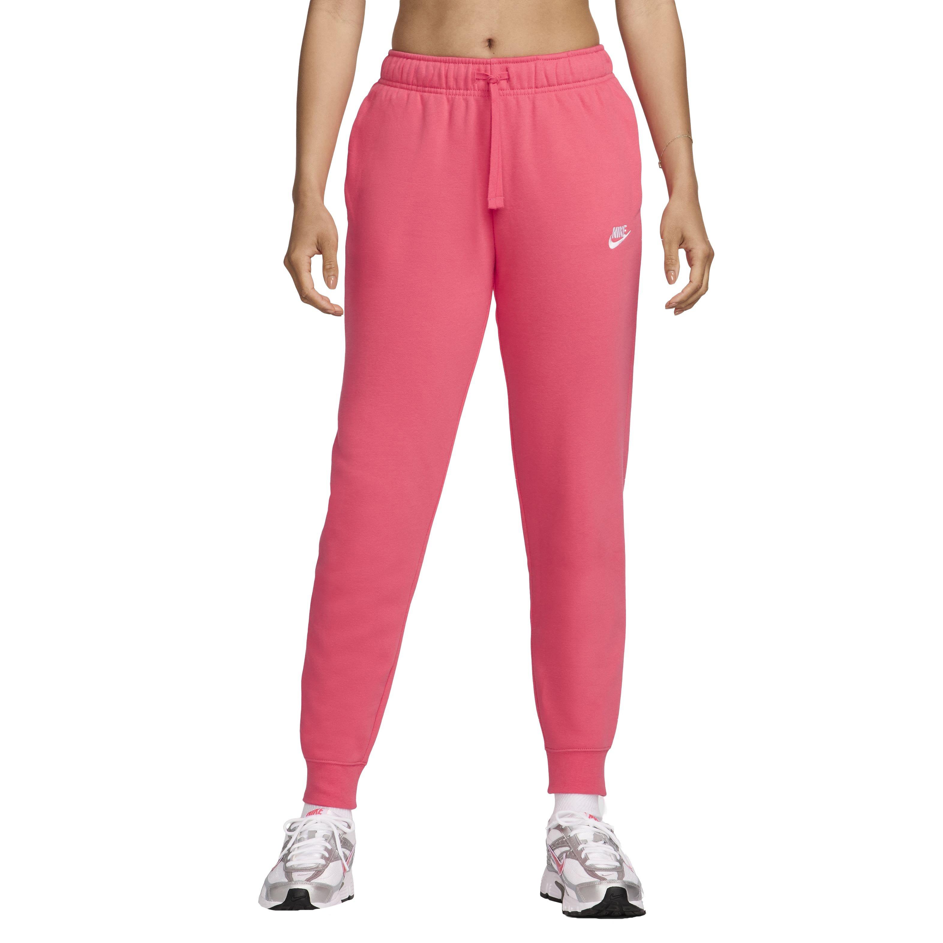 Nike Women's Sportswear Club Fleece Mid-Rise Joggers - PINK Thumbnail View 1
