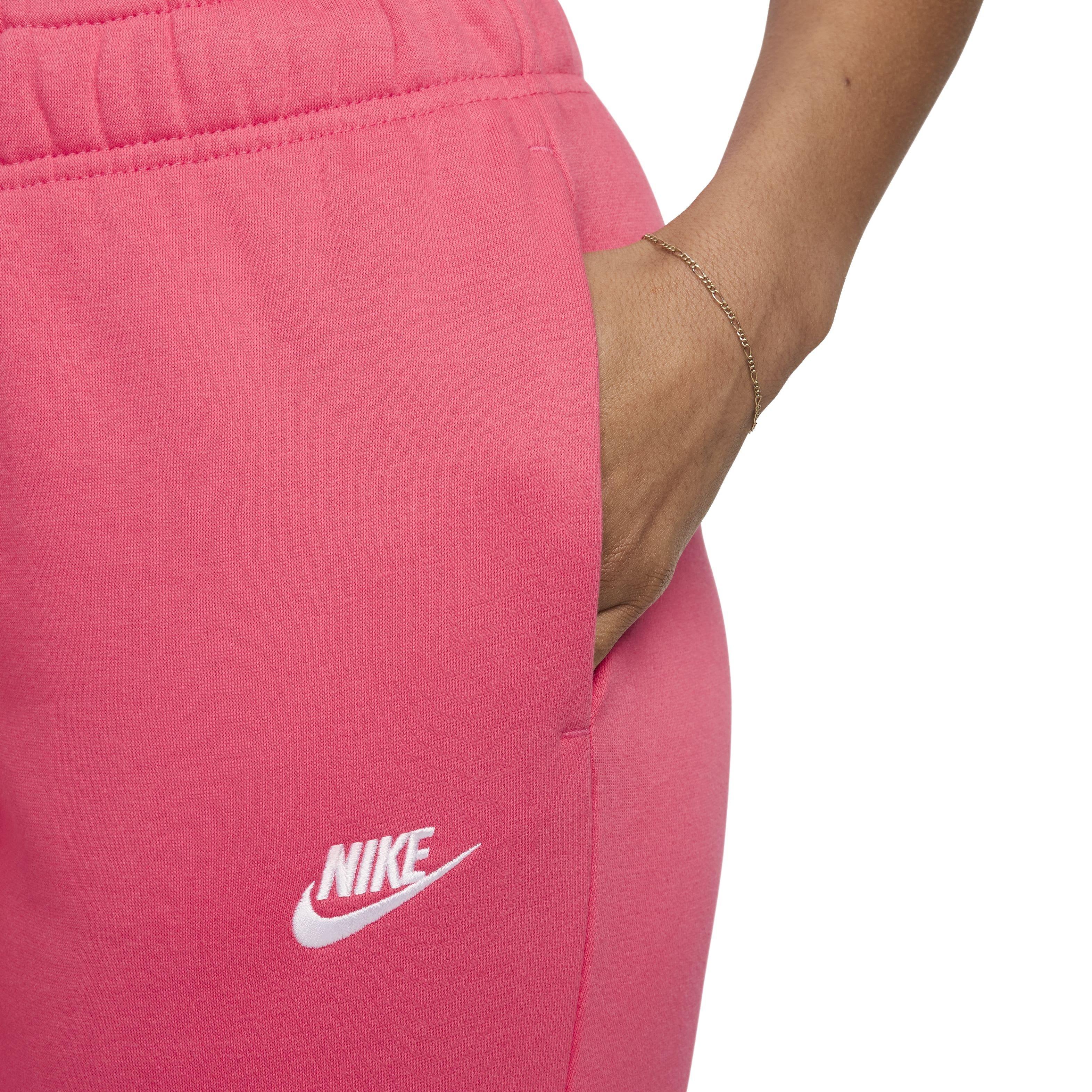 Nike Women's Sportswear Club Fleece Mid-Rise Joggers - PINK Thumbnail View 3