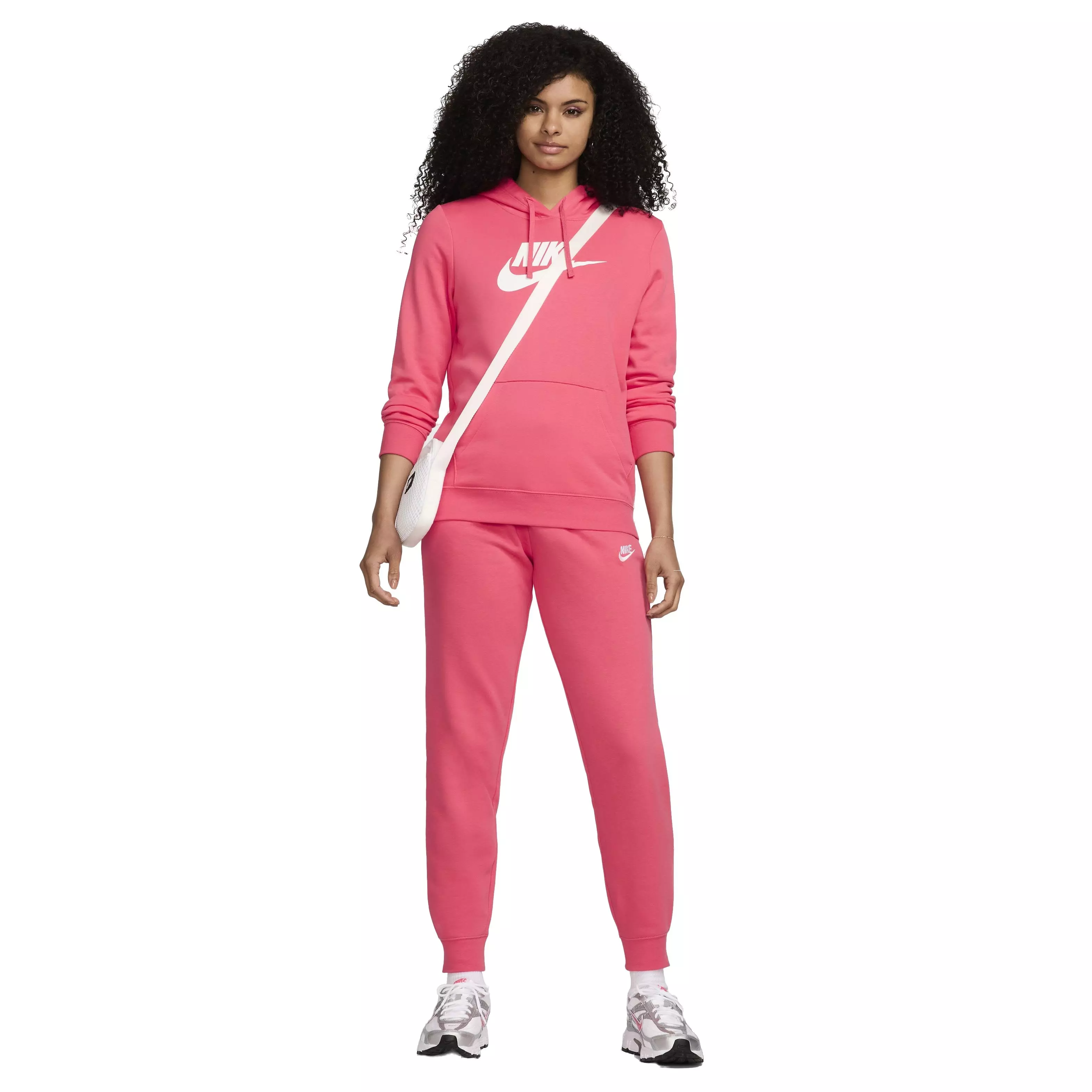 Nike Women's Sportswear Club Fleece Mid-Rise Joggers - PINK
