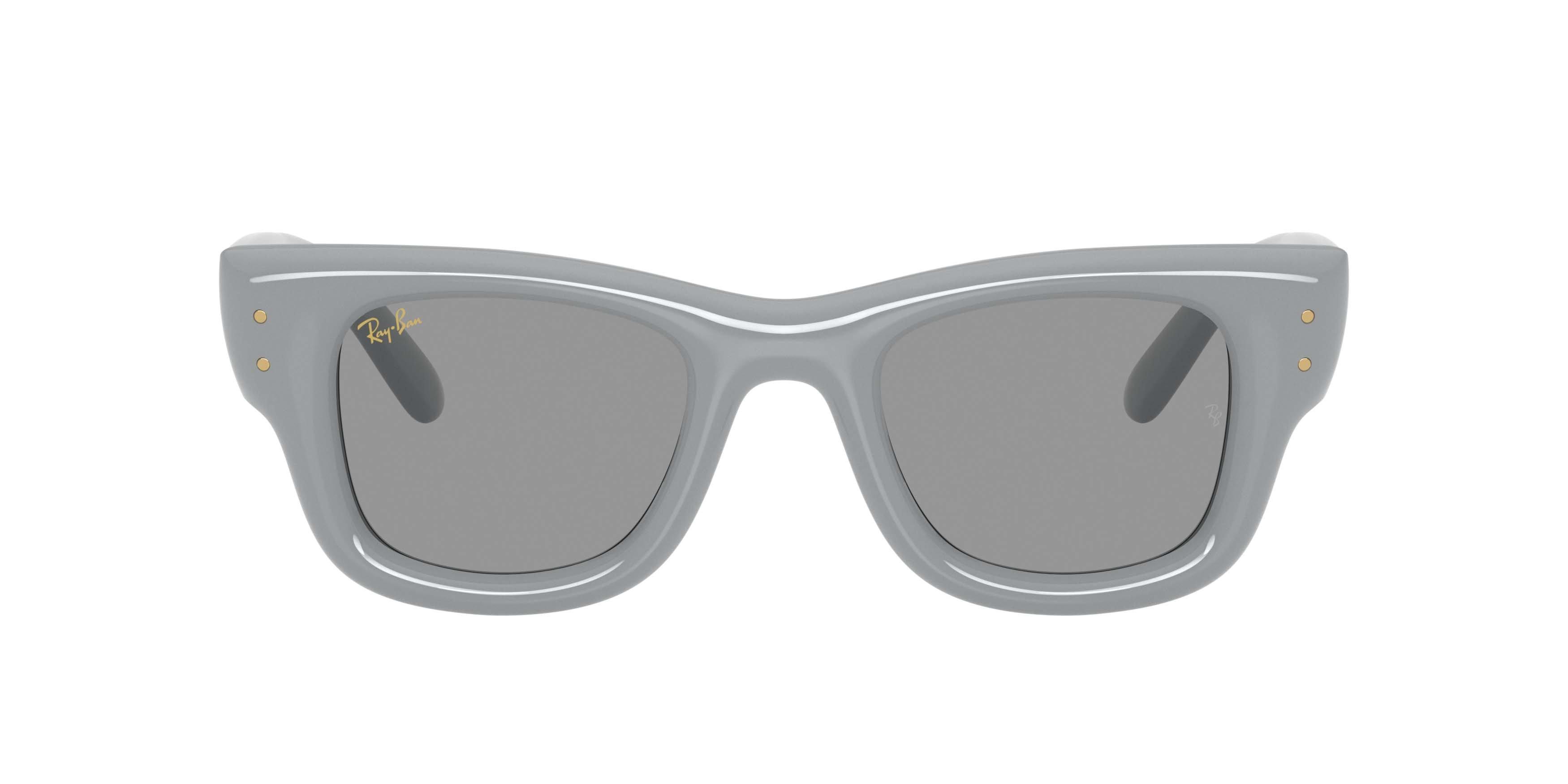 Ray-Ban Wayfarer Puffer Grey Sunglasses &ndash; Polished Solid Grey - GREY Thumbnail View 2