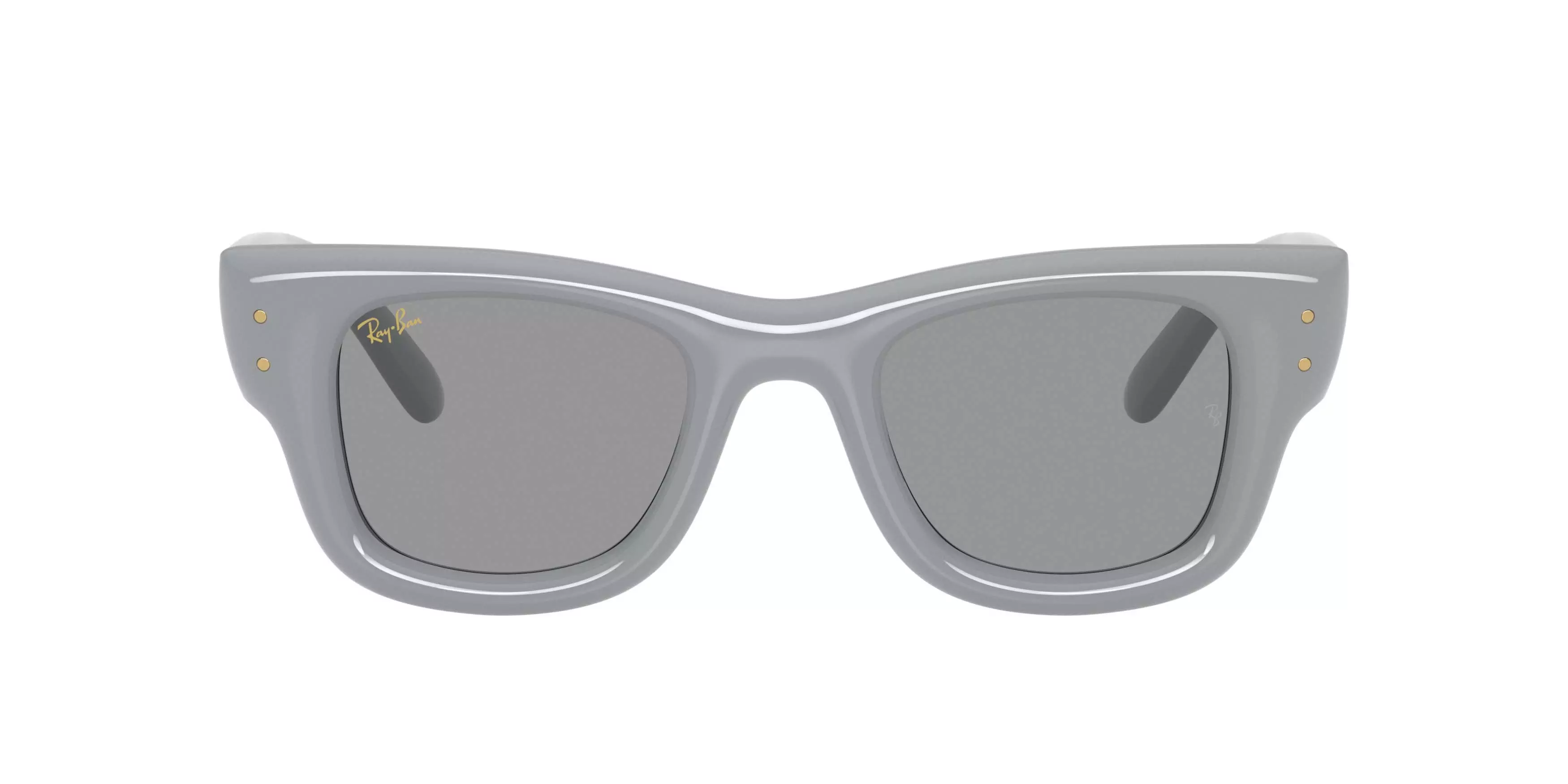 Ray-Ban Wayfarer Puffer Grey Sunglasses &ndash; Polished Solid Grey - GREY