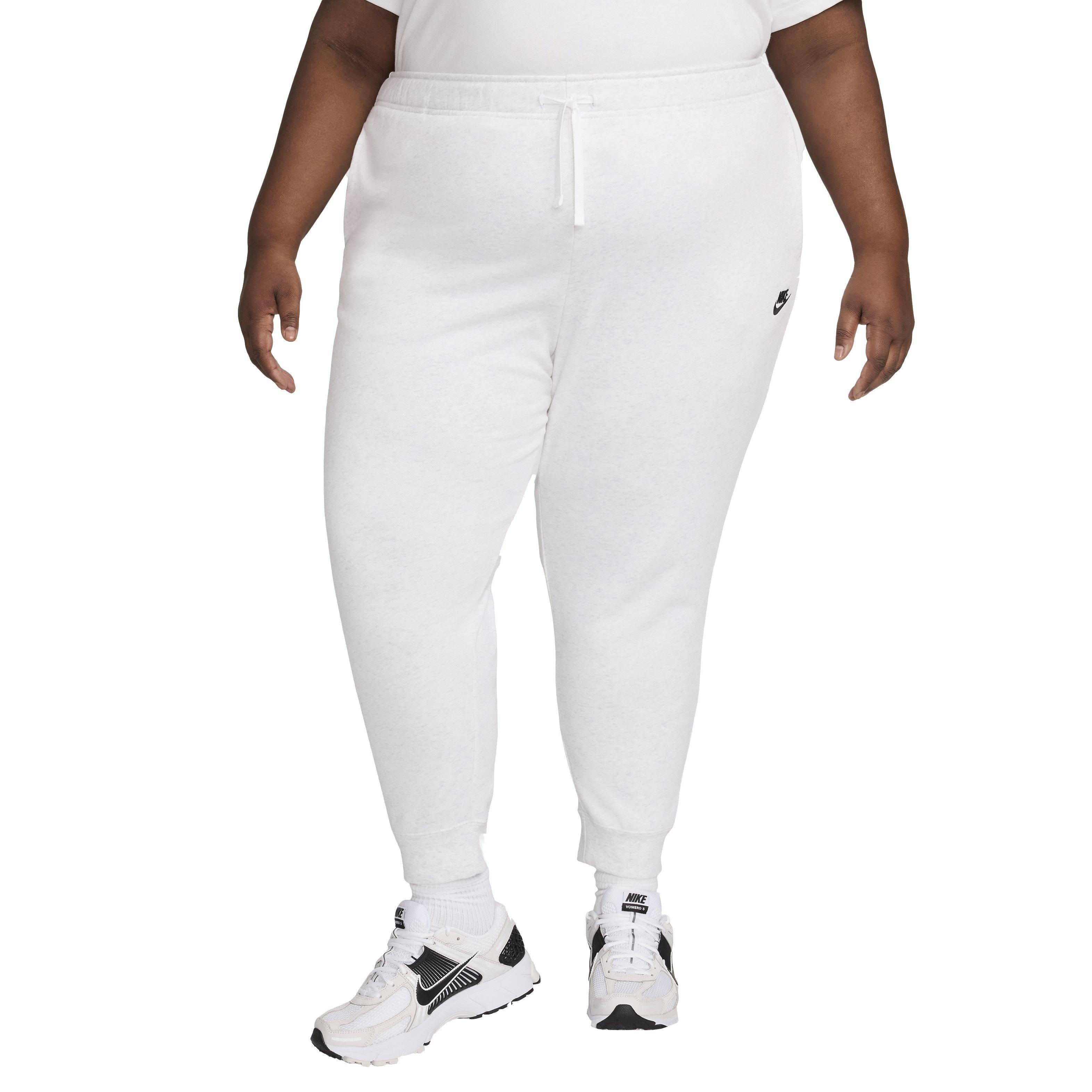 Nike Women's Sportswear Club Fleece Mid Rise Joggers - WHITE Thumbnail View 1