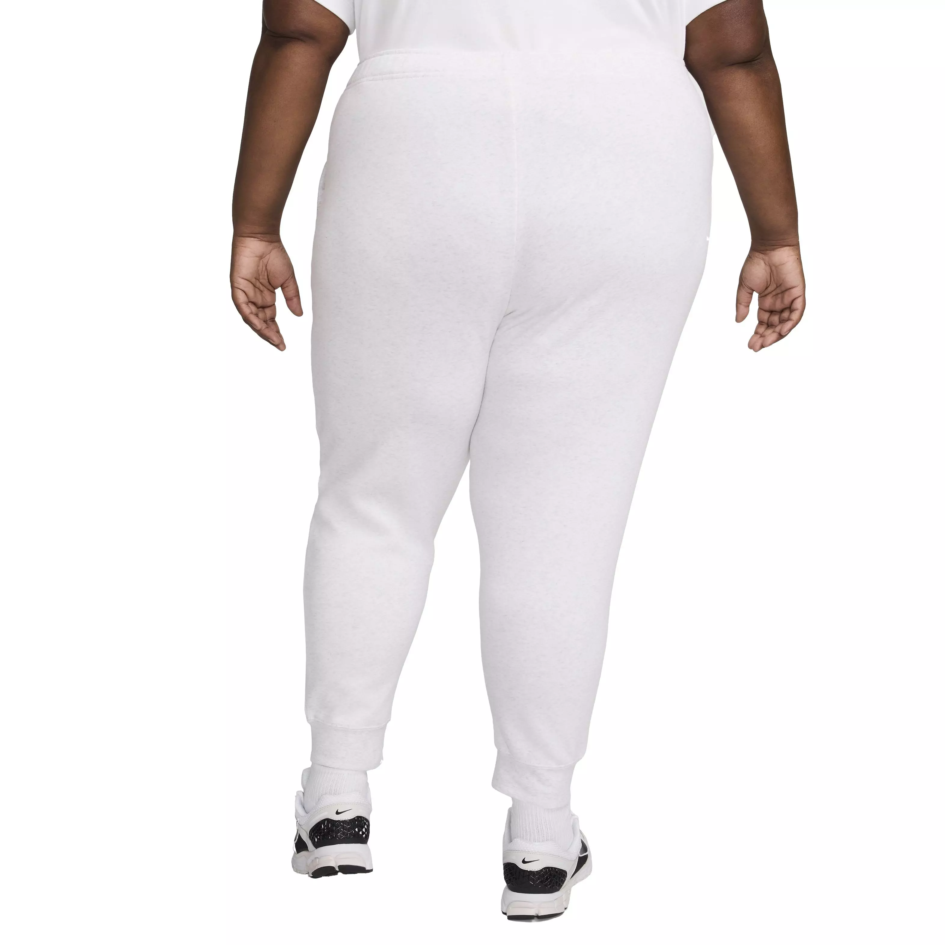 Nike Women's Sportswear Club Fleece Mid Rise Joggers - WHITE