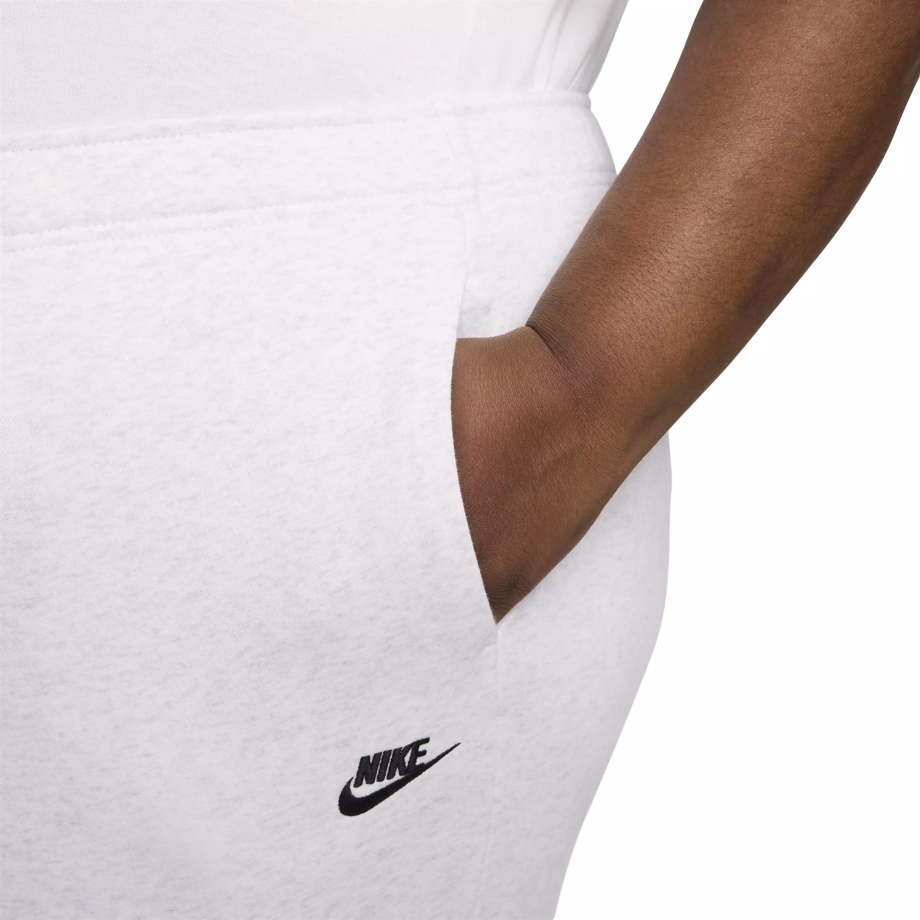 Nike Women's Sportswear Club Fleece Mid Rise Joggers - WHITE