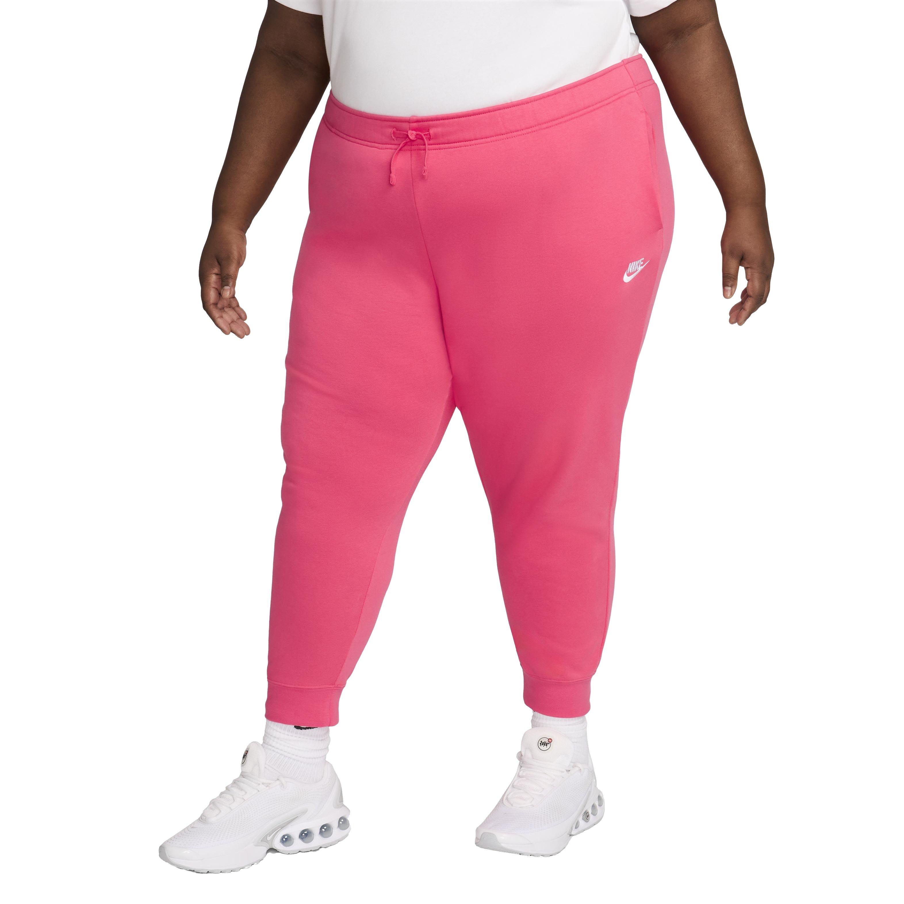 Nike Women's Sportswear Club Fleece Mid Rise Joggers - PINK Thumbnail View 1