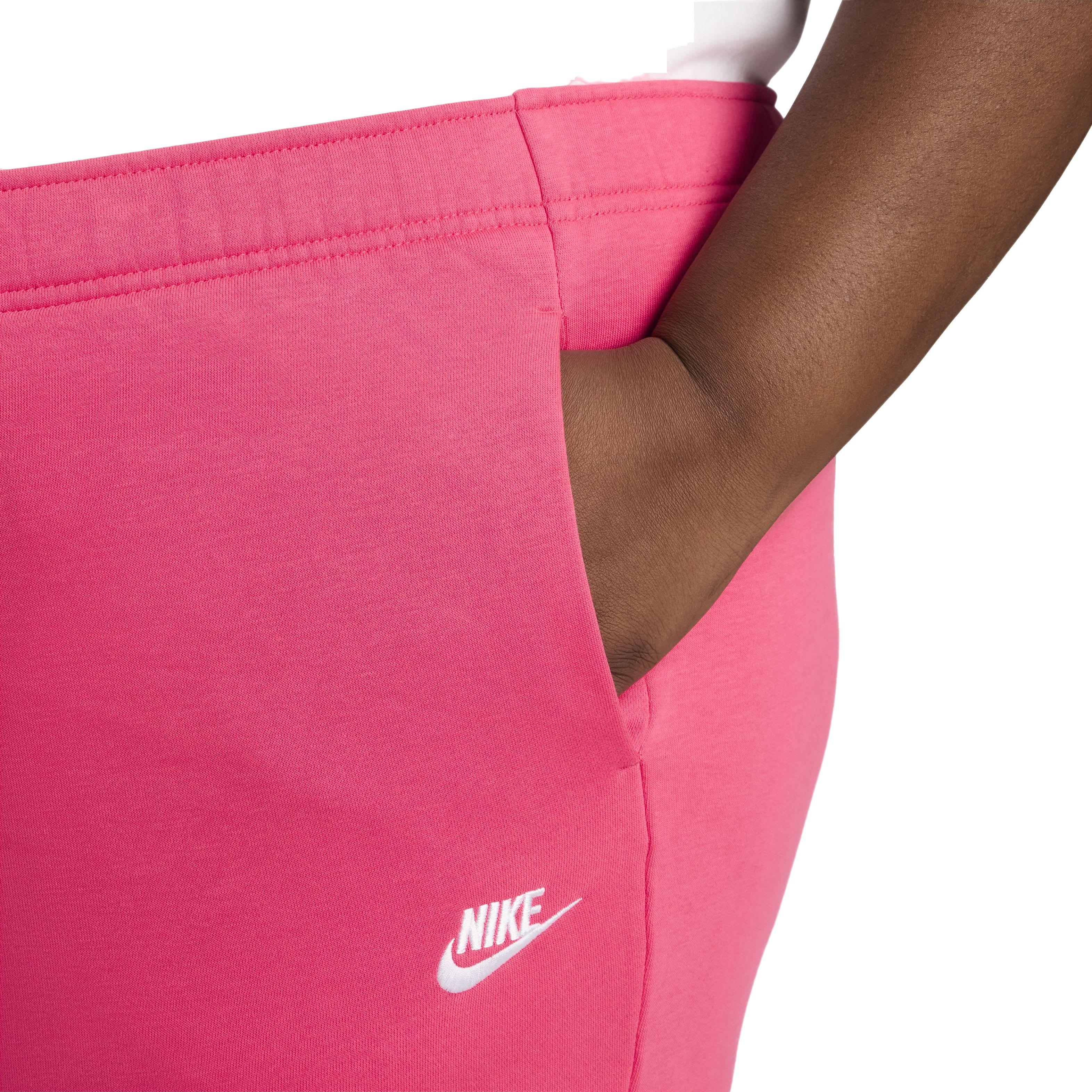 Nike Women's Sportswear Club Fleece Mid Rise Joggers - PINK Thumbnail View 3