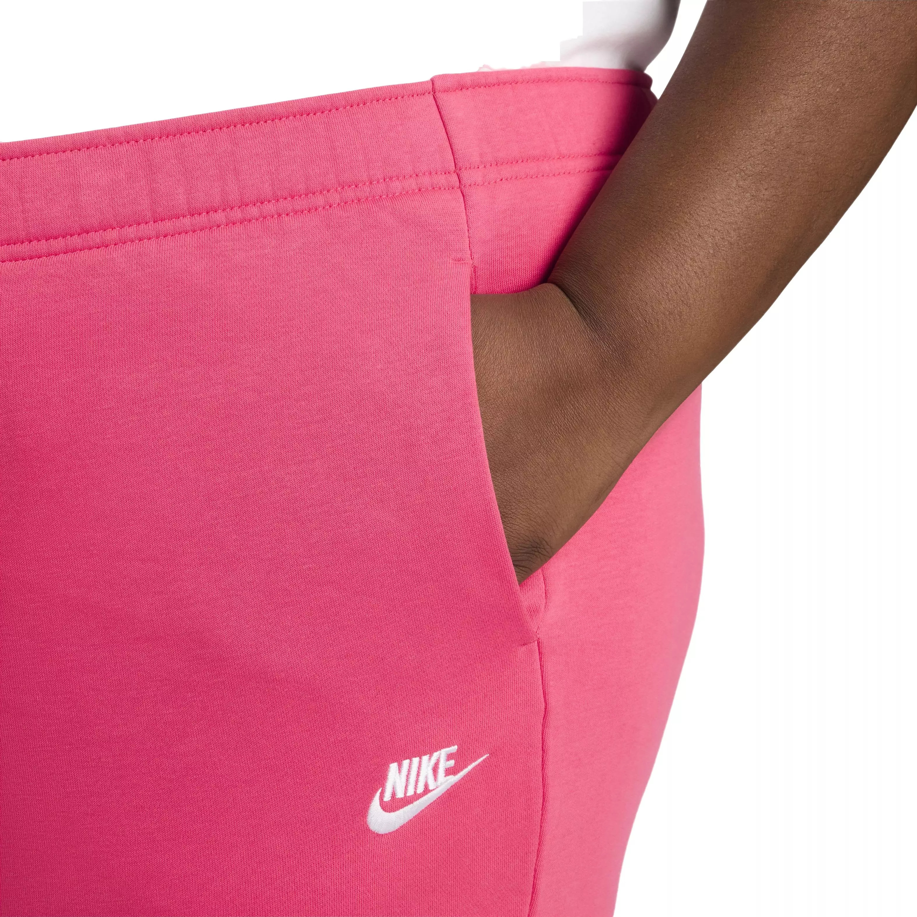 Nike Women's Sportswear Club Fleece Mid Rise Joggers - PINK