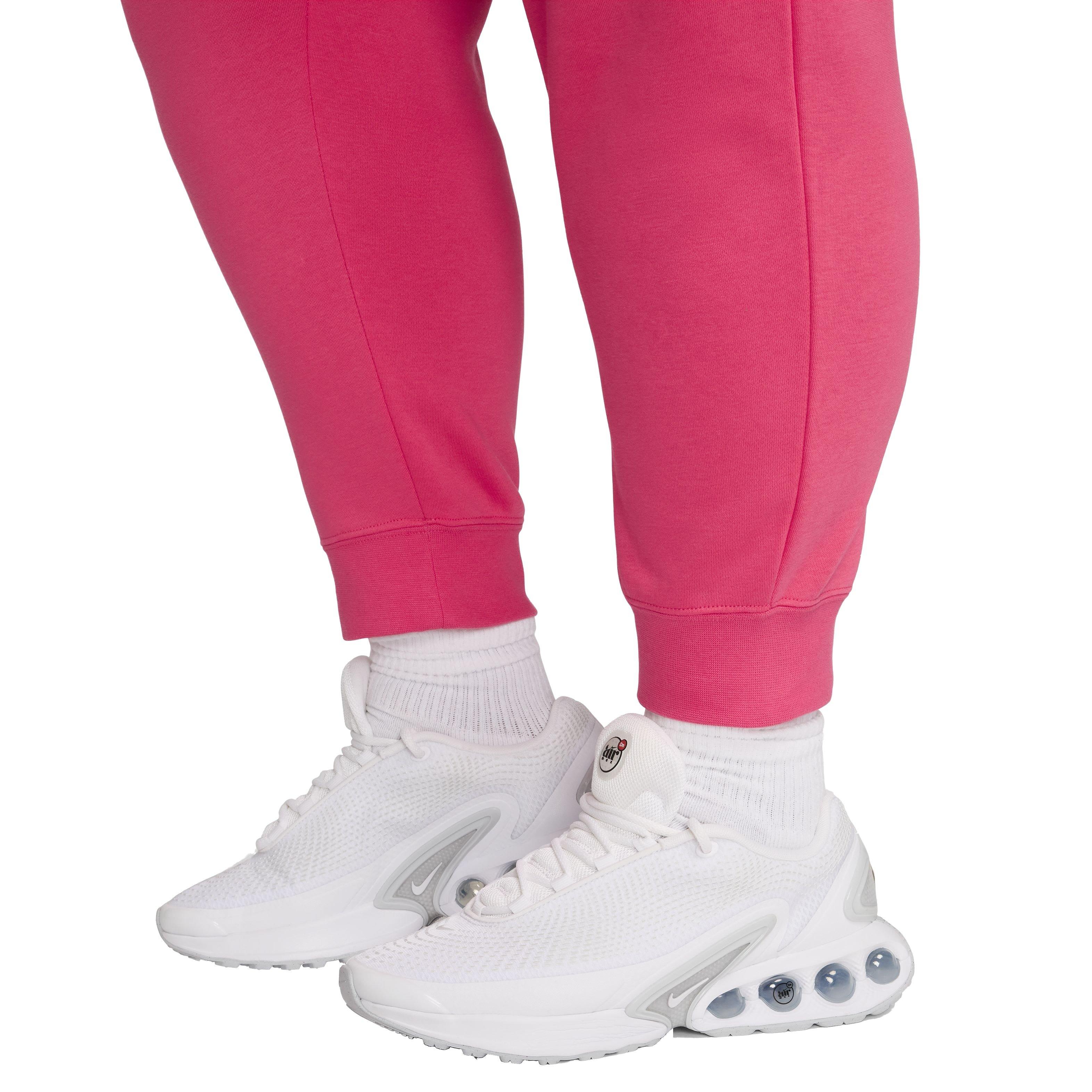 Nike Women's Sportswear Club Fleece Mid Rise Joggers - PINK Thumbnail View 4