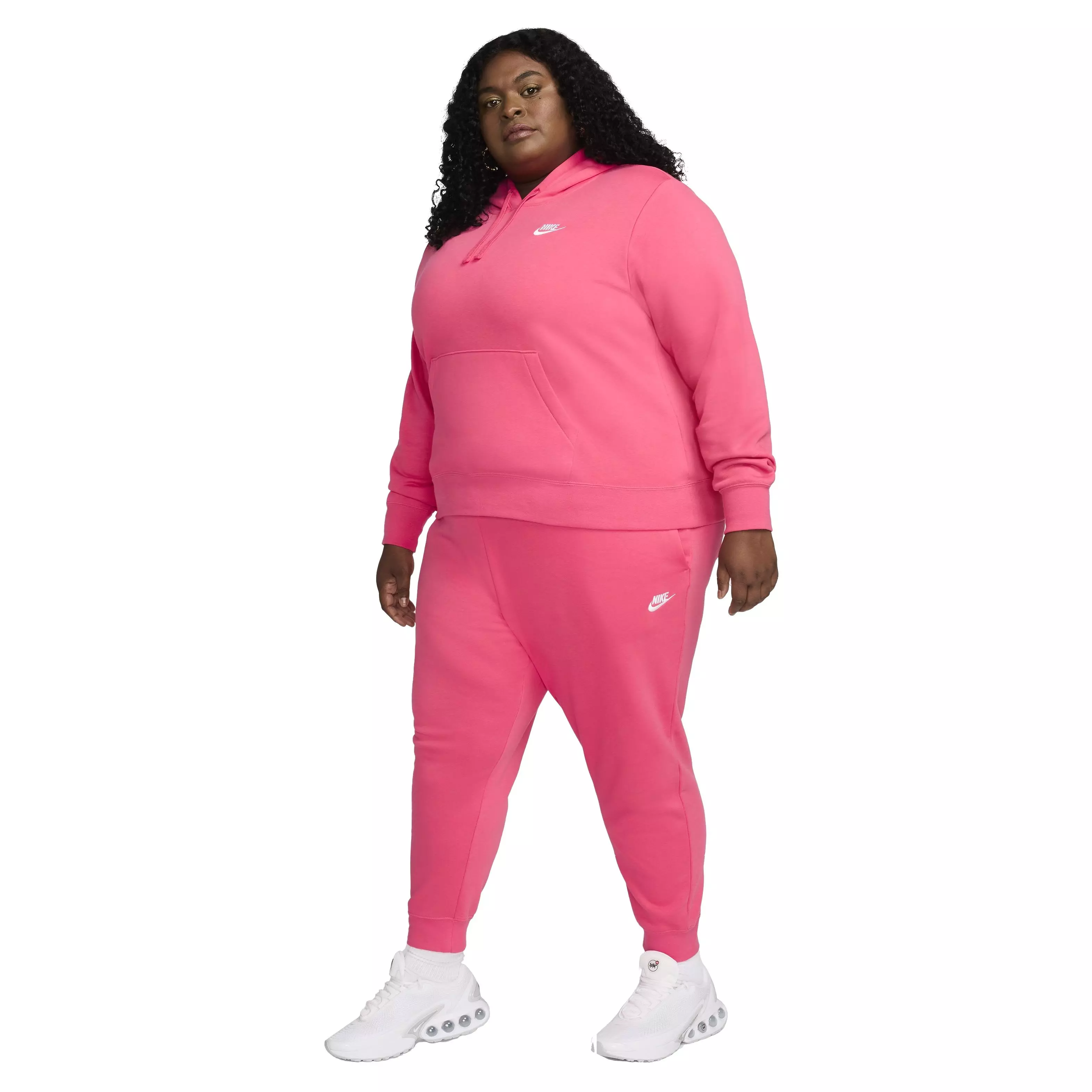 Nike Women's Sportswear Club Fleece Mid Rise Joggers - PINK