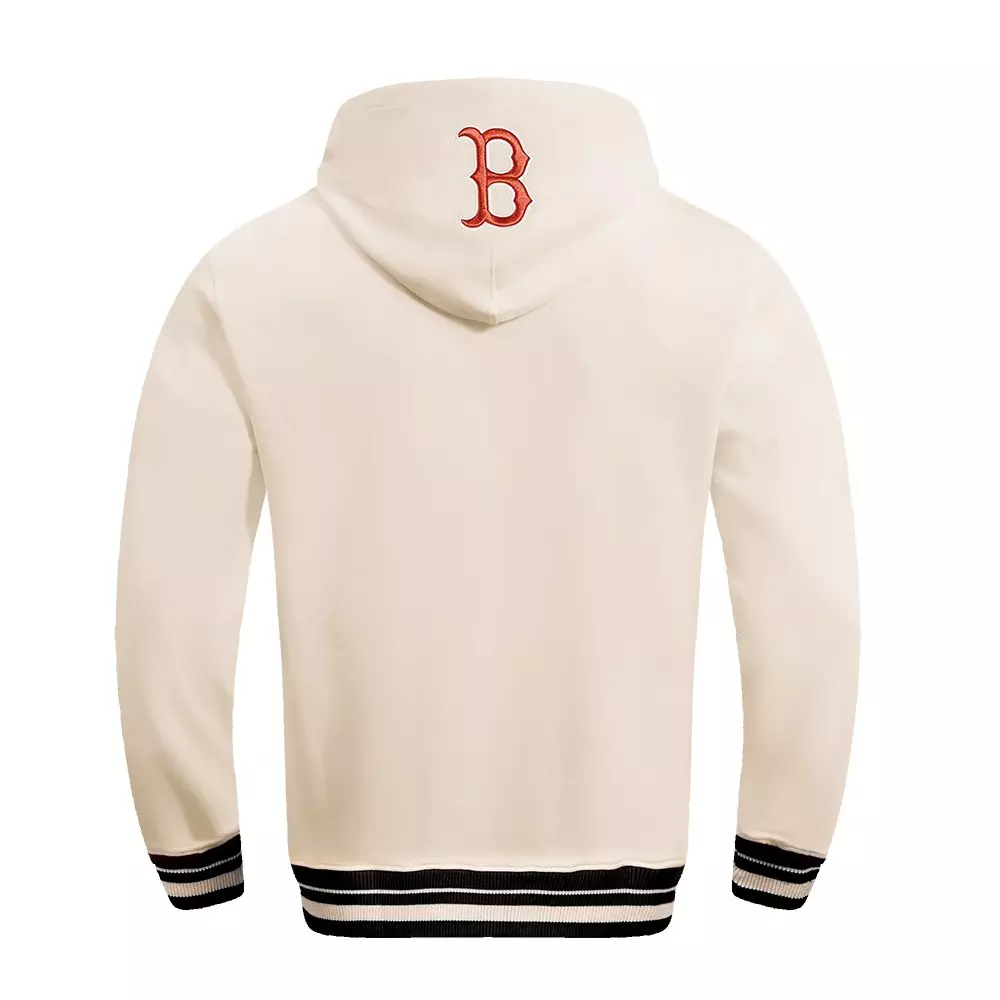 Pro Standard Men's MLB Boston Red Sox Retro Classic Pullover Hoodie - Eggshell - EGGSHELL