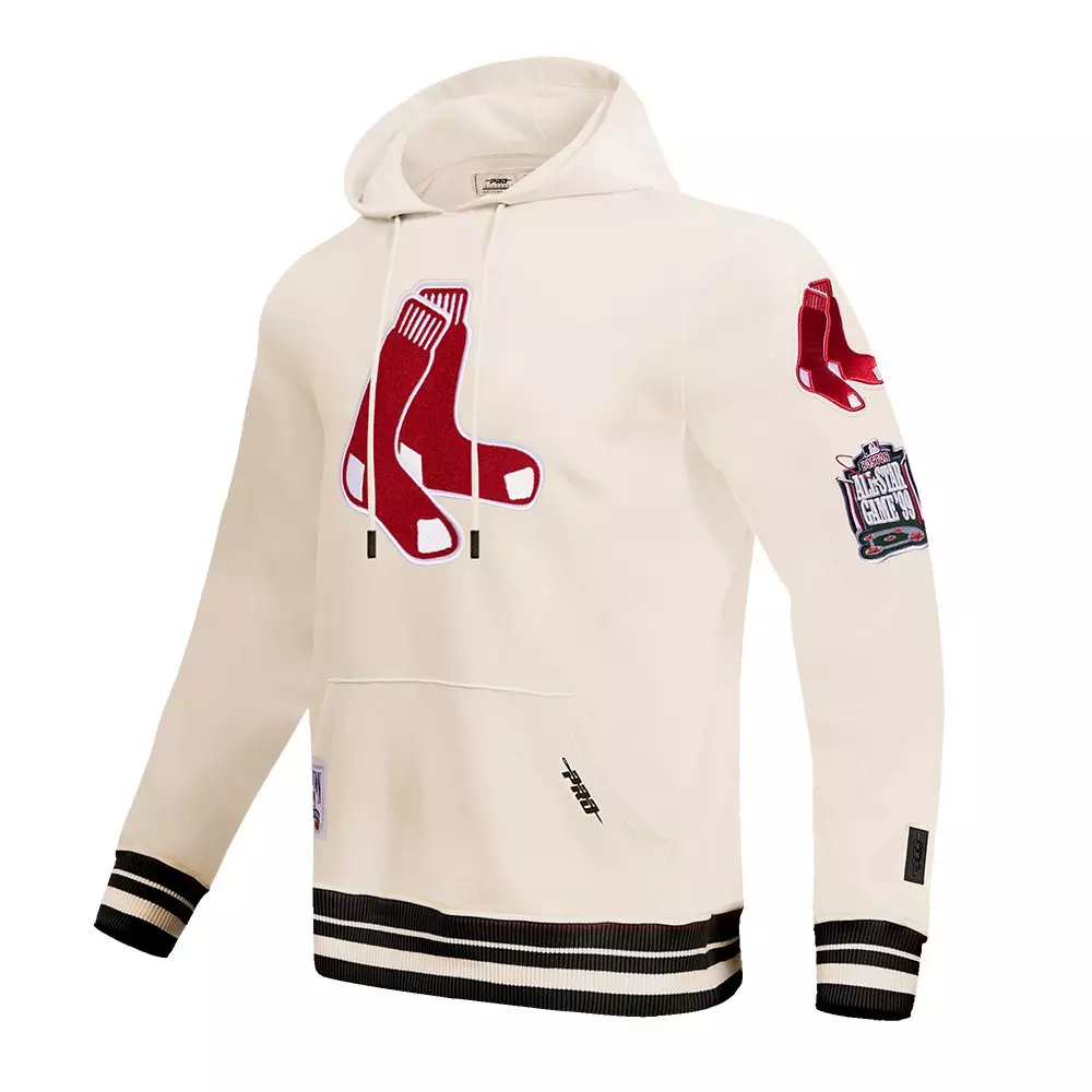 Pro Standard Men's MLB Boston Red Sox Retro Classic Pullover Hoodie - Eggshell - EGGSHELL