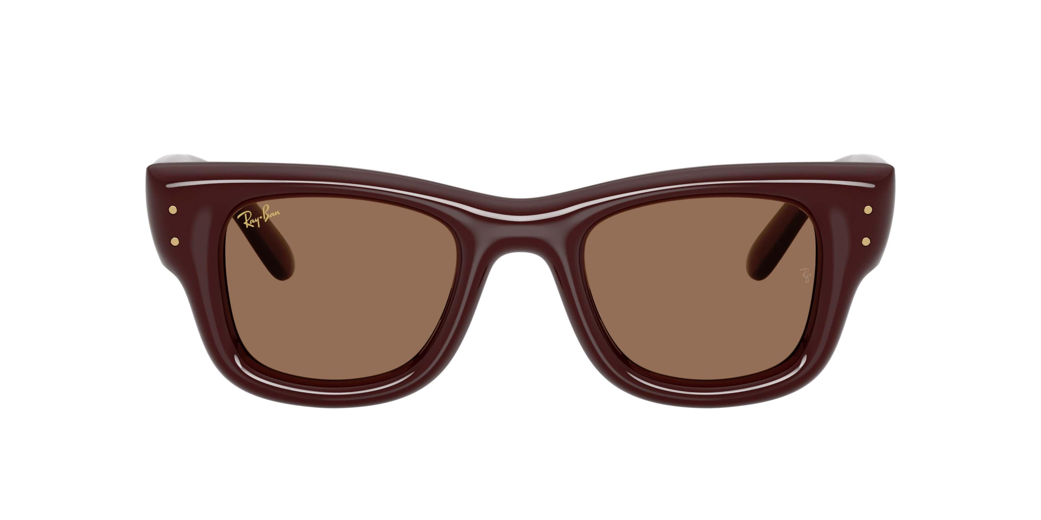 Ray-Ban Wayfarer Puffer Dark Brown Sunglasses &ndash; Polished Dark Brown - BROWN Thumbnail View 2