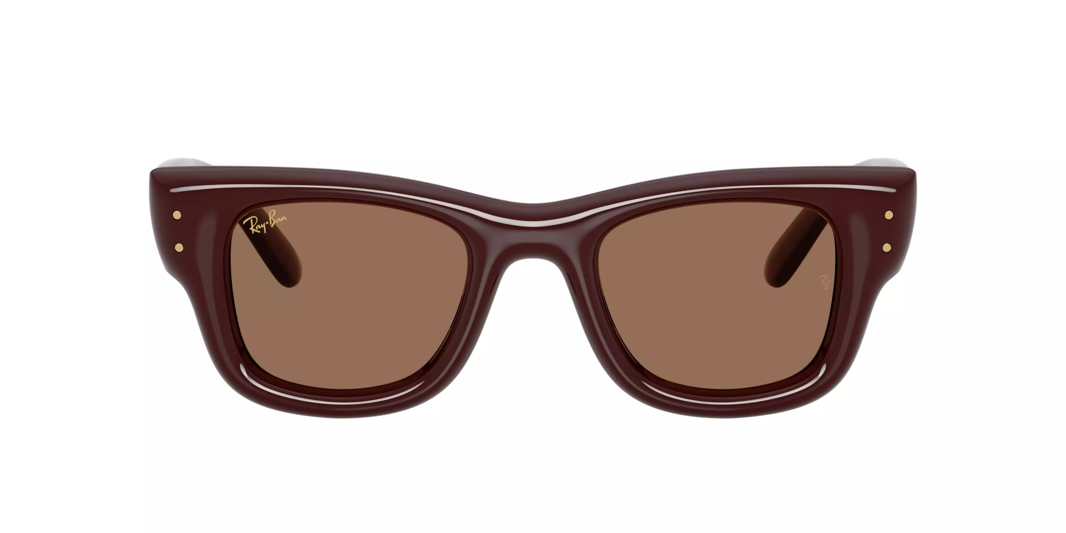 Ray-Ban Wayfarer Puffer Dark Brown Sunglasses &ndash; Polished Dark Brown - BROWN